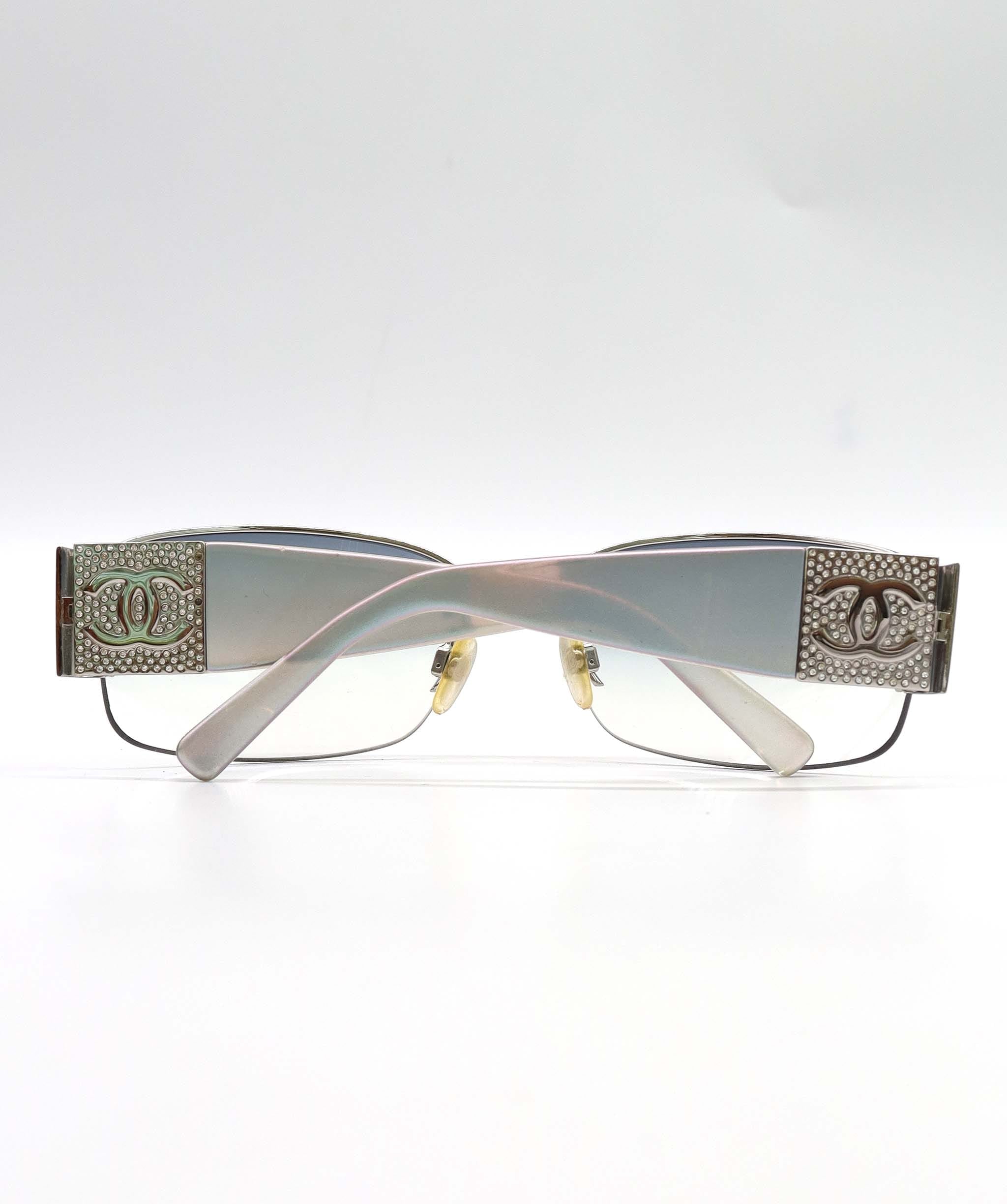 Chanel VINTAGE CHANEL RHINESTONE SUNGLASSES Blue EYEWEAR AGC3570