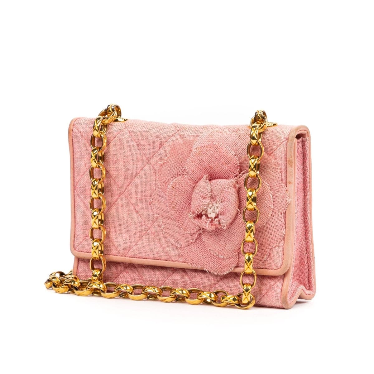 45. Lp x Christos Chanel Pink Camellia Canvas WOC - AWL2151