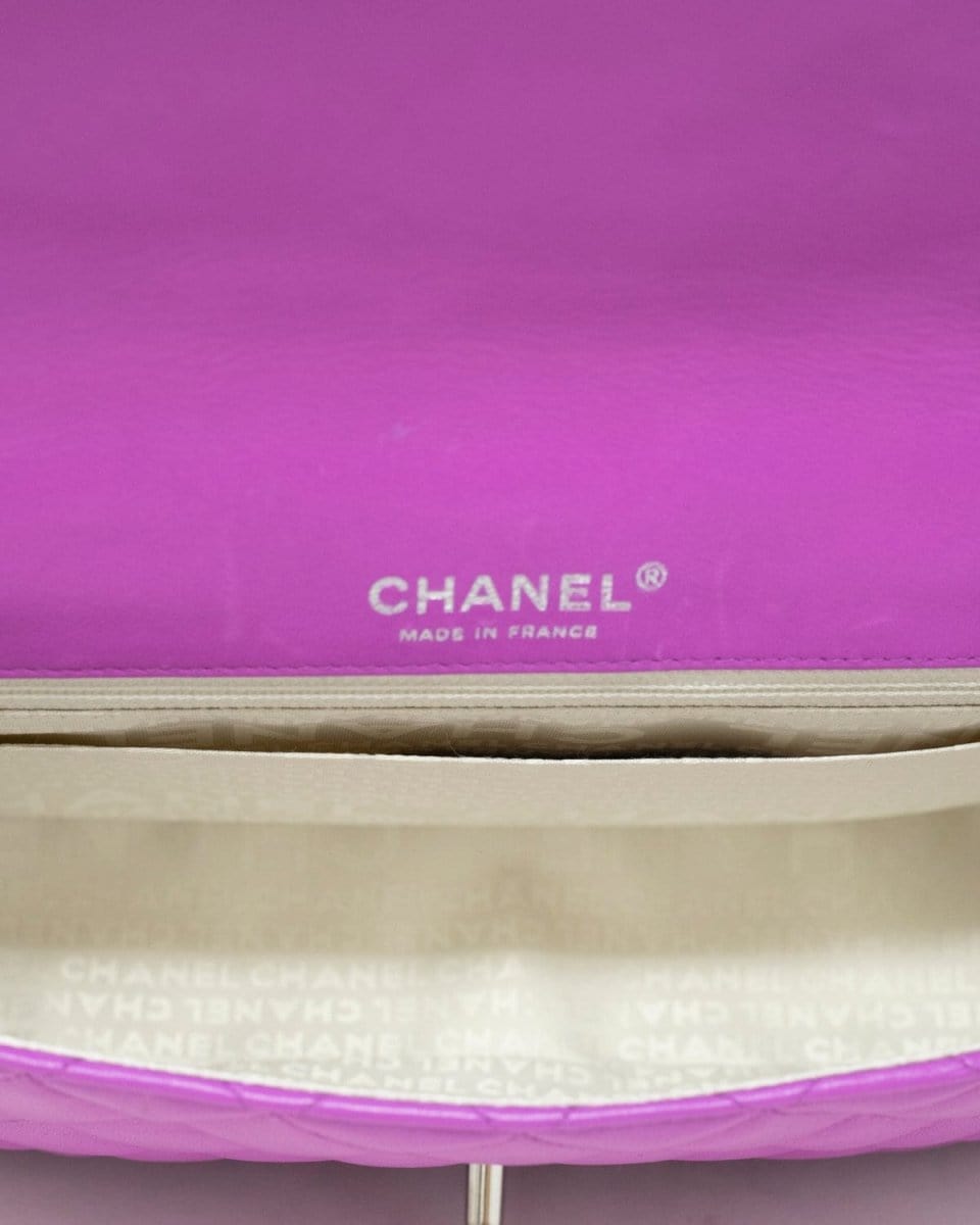 57. LP X C Chanel Purple Valentine Medium Classic Single Flap Bag - ASL2130