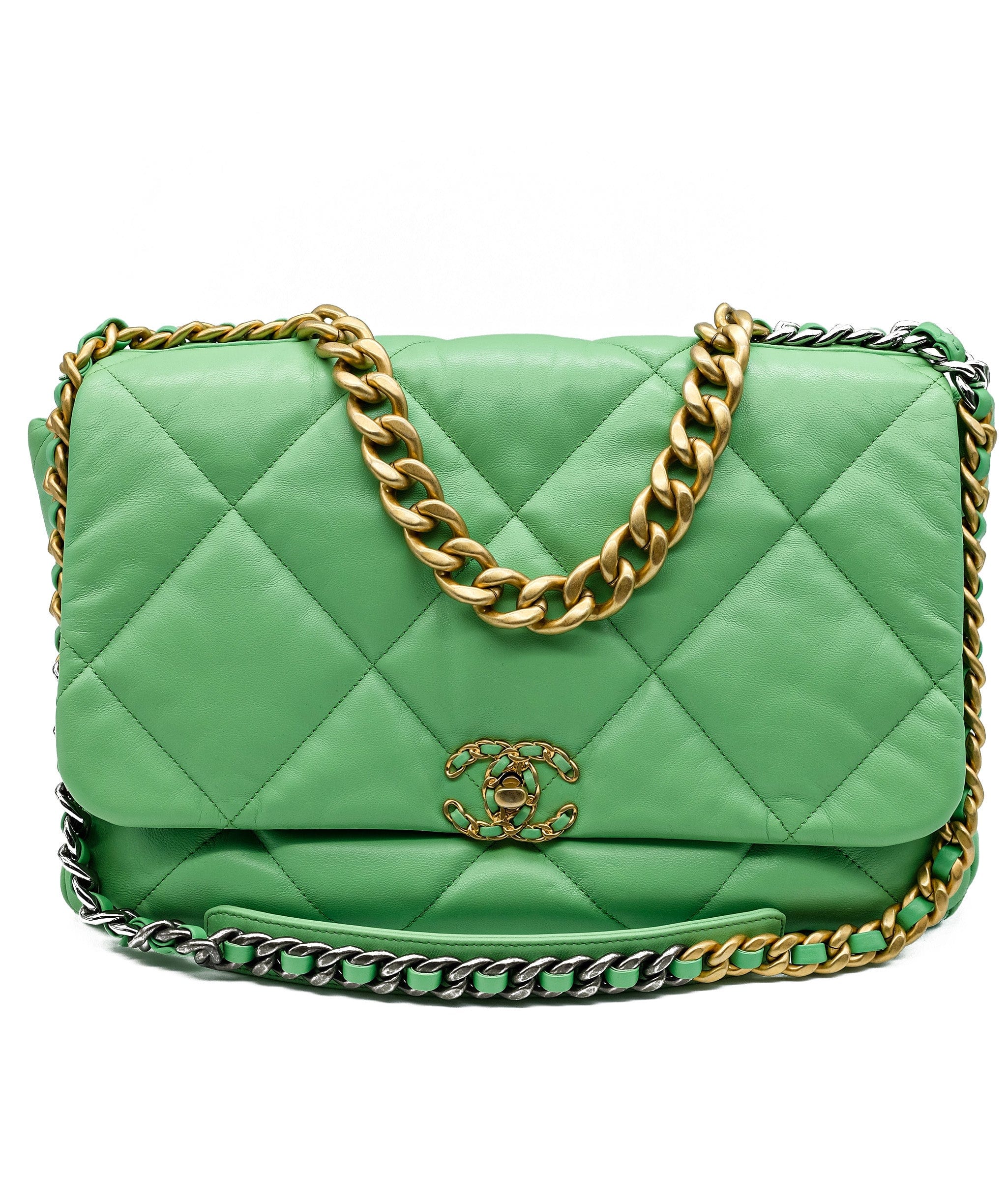 Chanel 19 Maxi Green Flap Bag RJC2232 LuxuryPromise