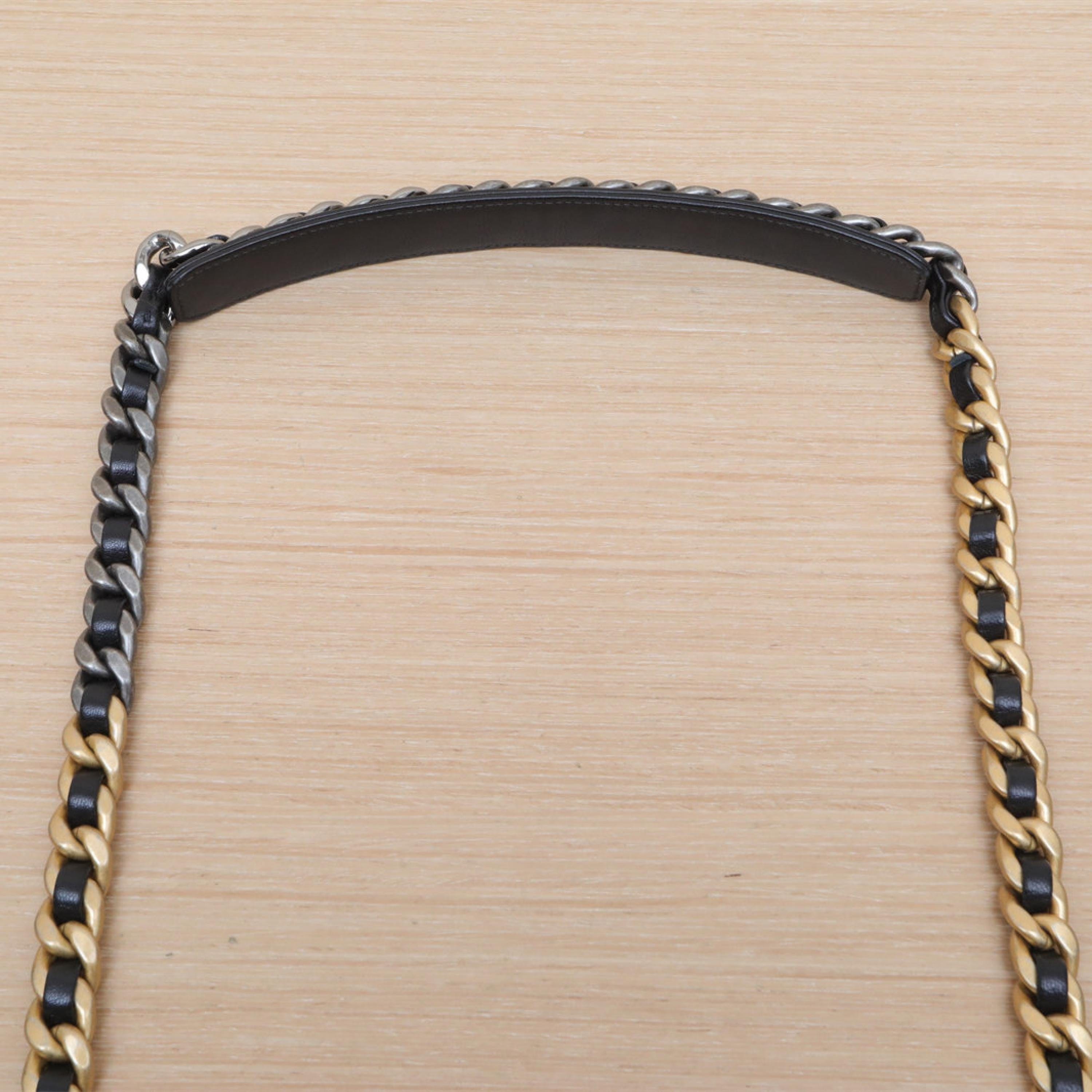 Chanel Chanel 19BAG Medium Flap Bag, 30cm, Black, S 31k Leather, Gold and Silver Buckle
Instructions, ID card ALC3173