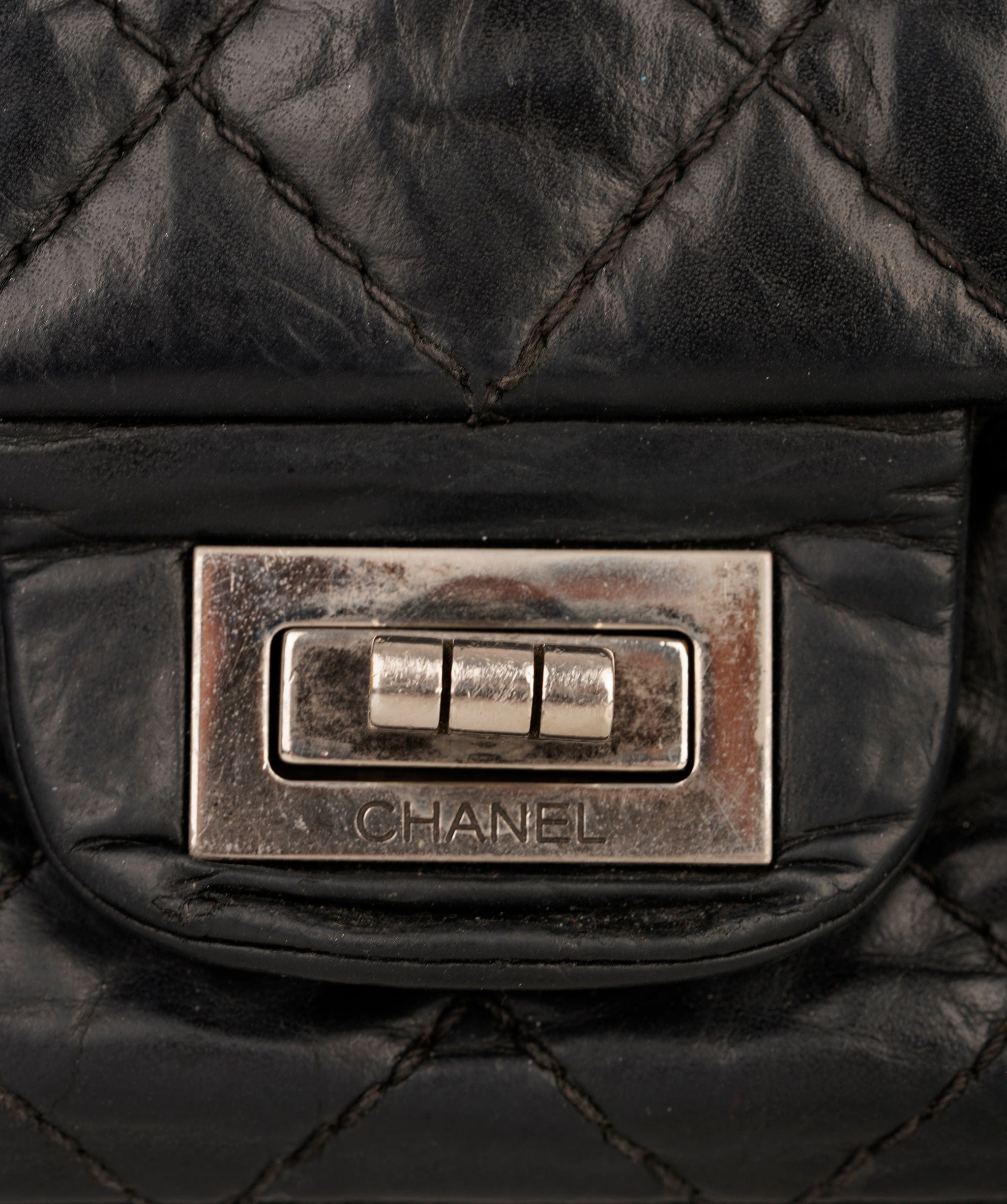 Chanel Chanel 2.55 24cm black bag shw - APC0077