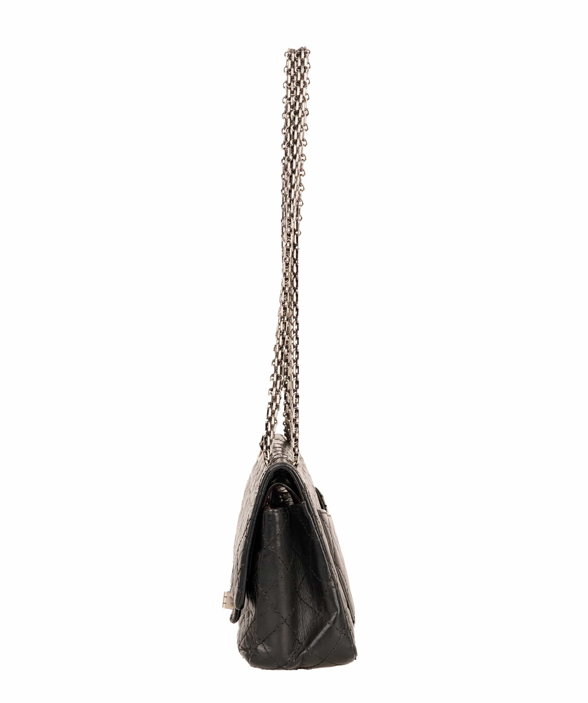 Chanel Chanel 2.55 24cm black bag shw - APC0077