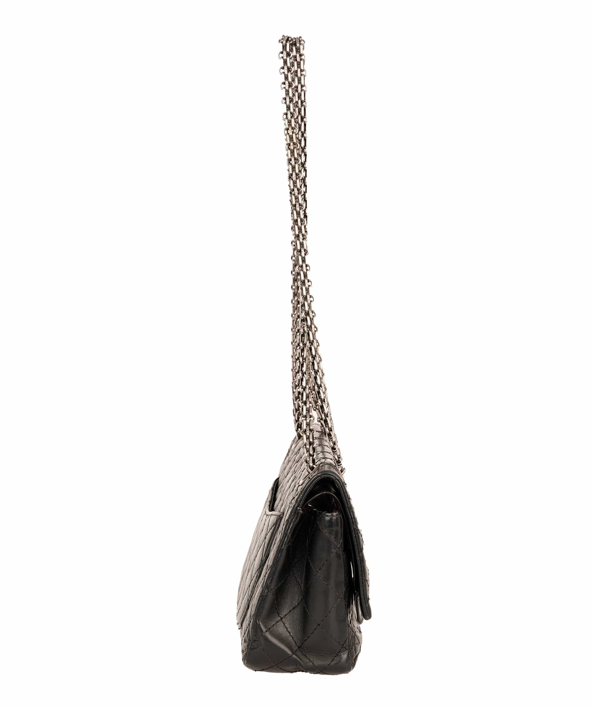 Chanel Chanel 2.55 24cm black bag shw - APC0077