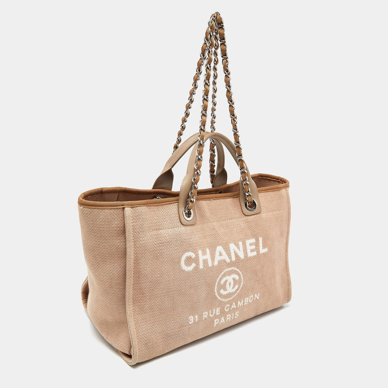 Chanel Beige Canvas and Leather Large Deauville Shopper Tote ASCLC1324 –  LuxuryPromise