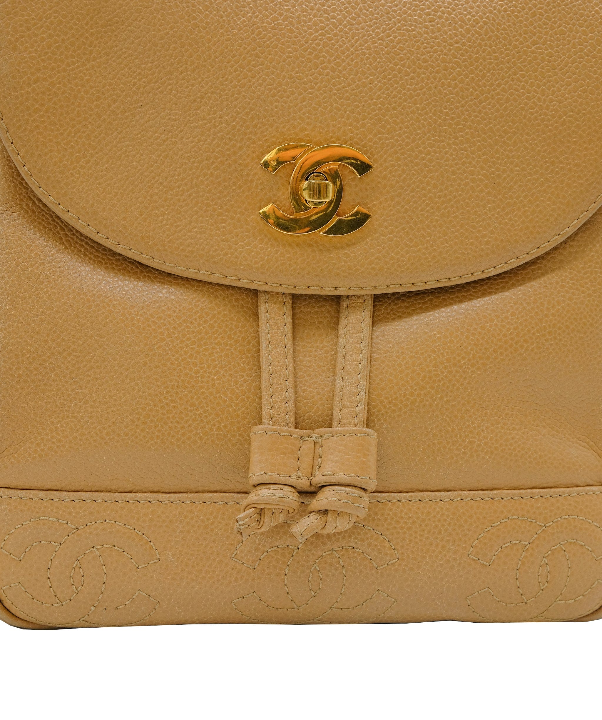 Chanel Chanel Beige Caviar Backpack GHW Beige Caviar ASC5263