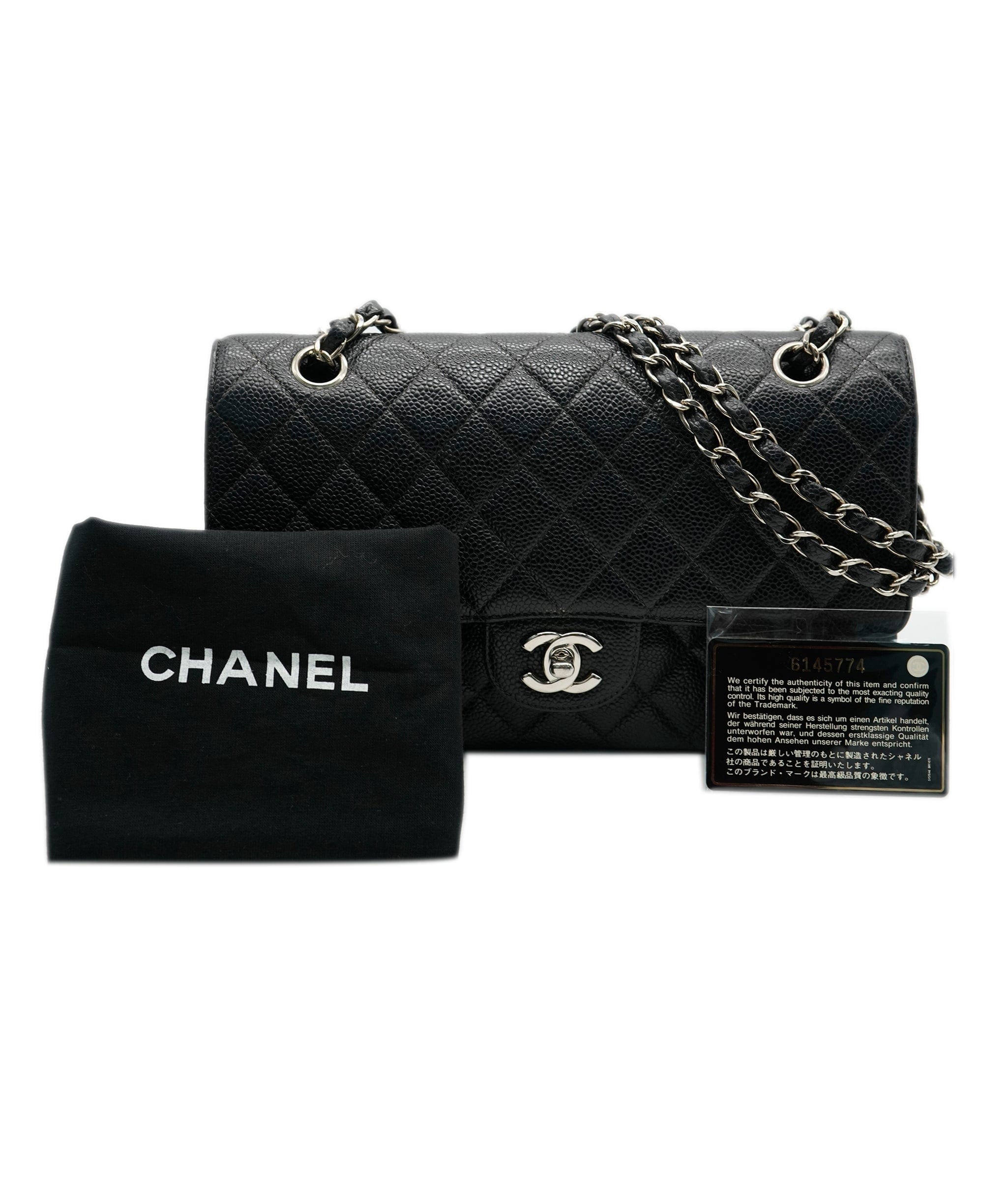 Chanel Chanel Black Caviar Flap Bag SHW Series 6 ASL10200