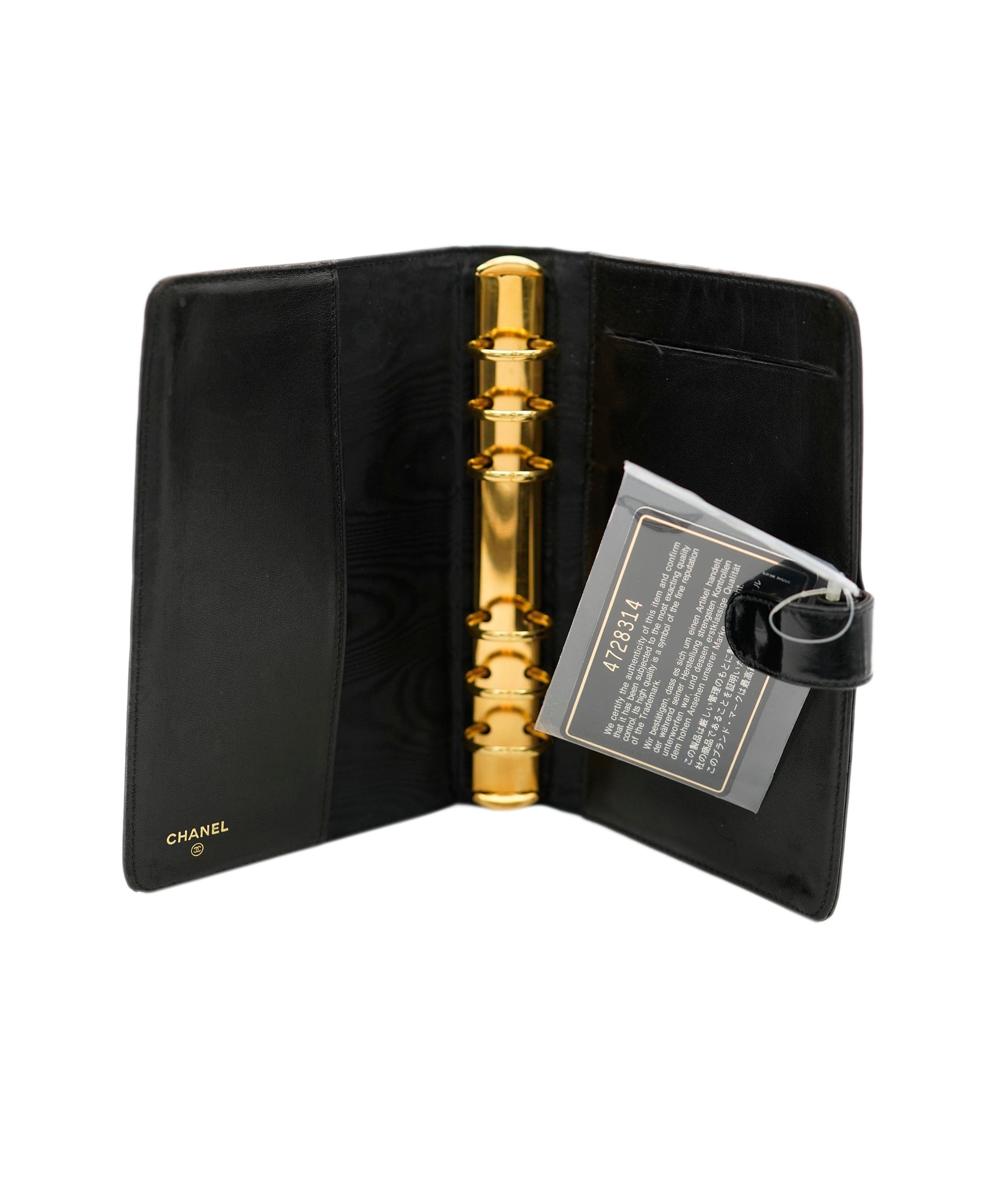 Chanel Chanel Black Patent Leather CC Planner/Agenda Cover  DXBV0455