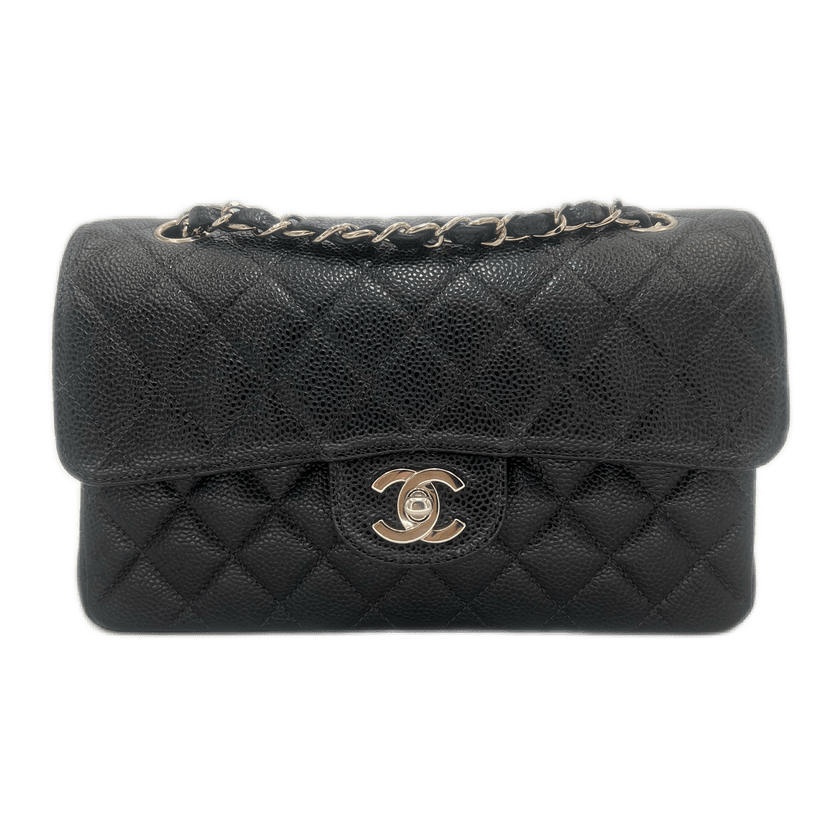 Chanel Vintage Classic Flap Medium Black Caviar SHW SKCP1364