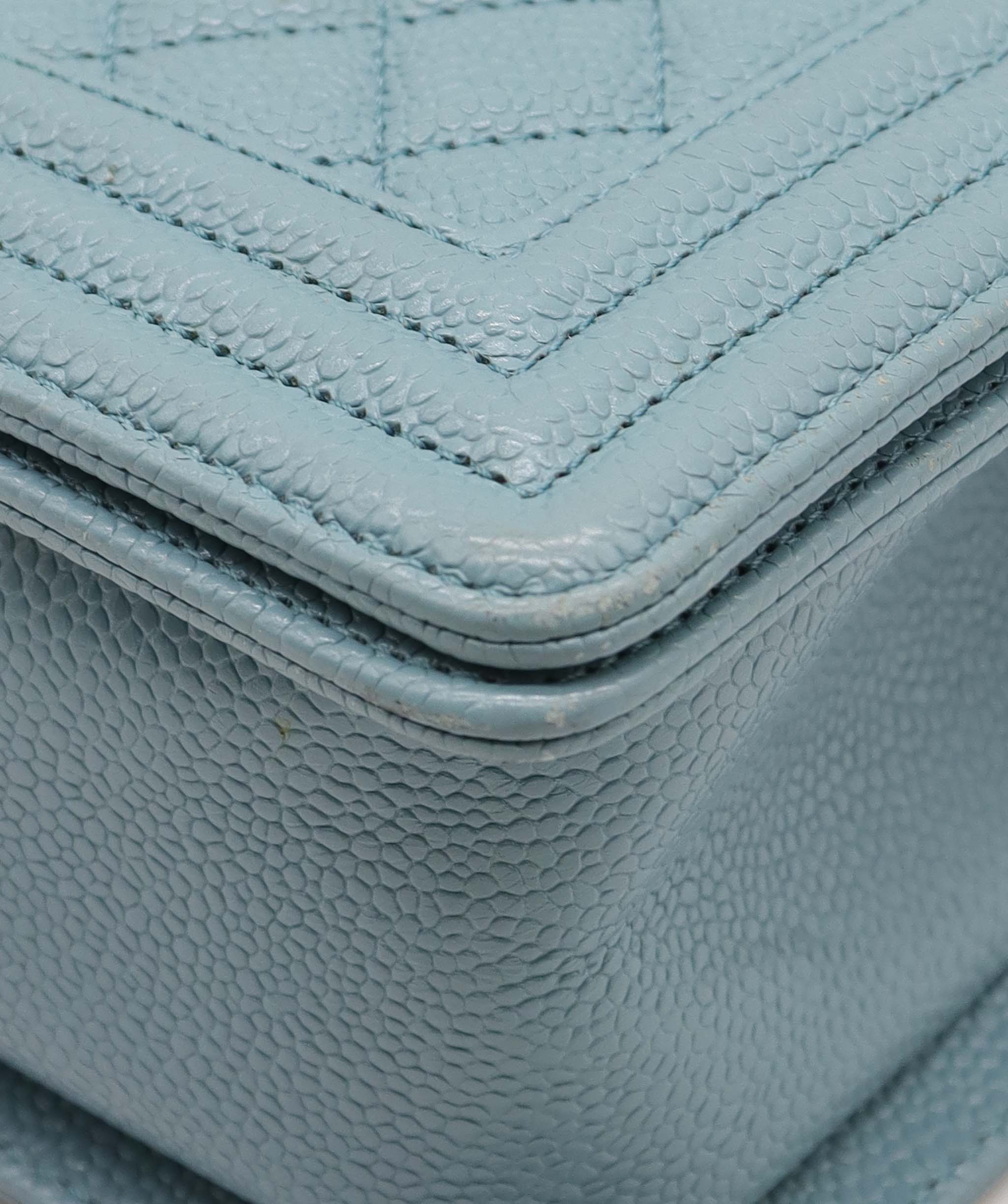 Chanel Chanel Blue Caviar Medium Boy Bag GHW AGC3179