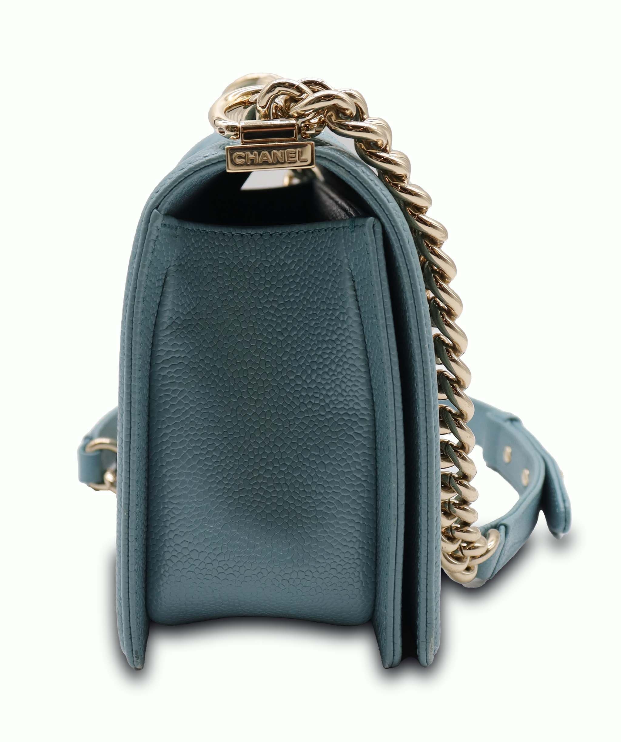 Chanel Chanel Blue Caviar Medium Boy Bag GHW AGC3179