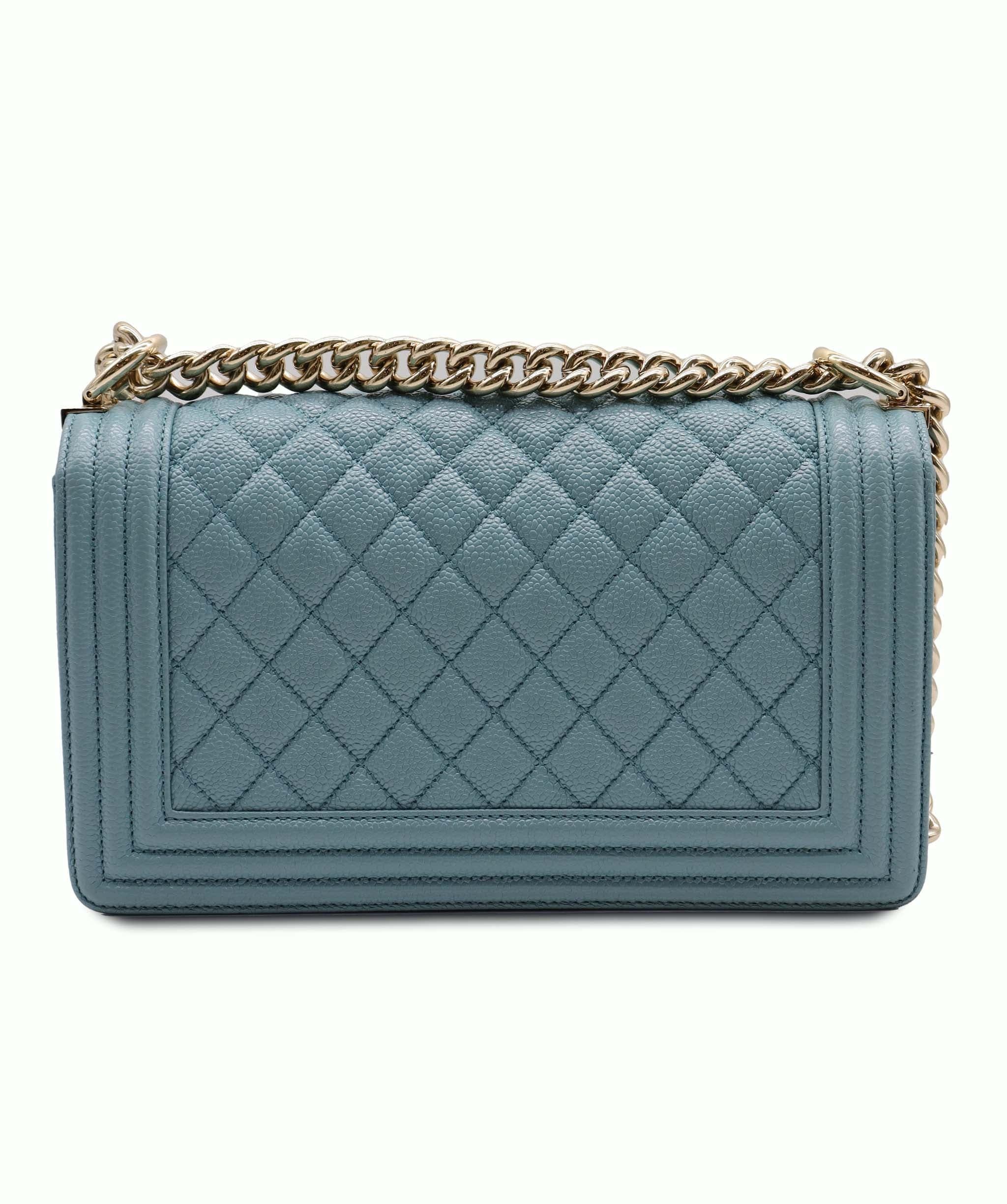 Chanel Chanel Blue Caviar Medium Boy Bag GHW AGC3179