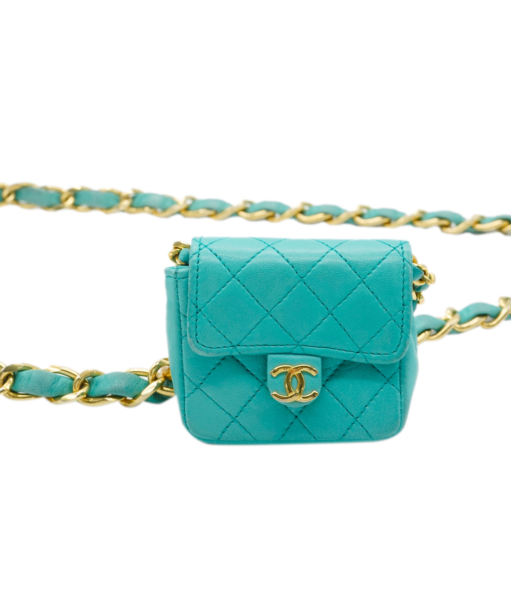 Chanel Chanel blue vintage belt bag  AKC0094
