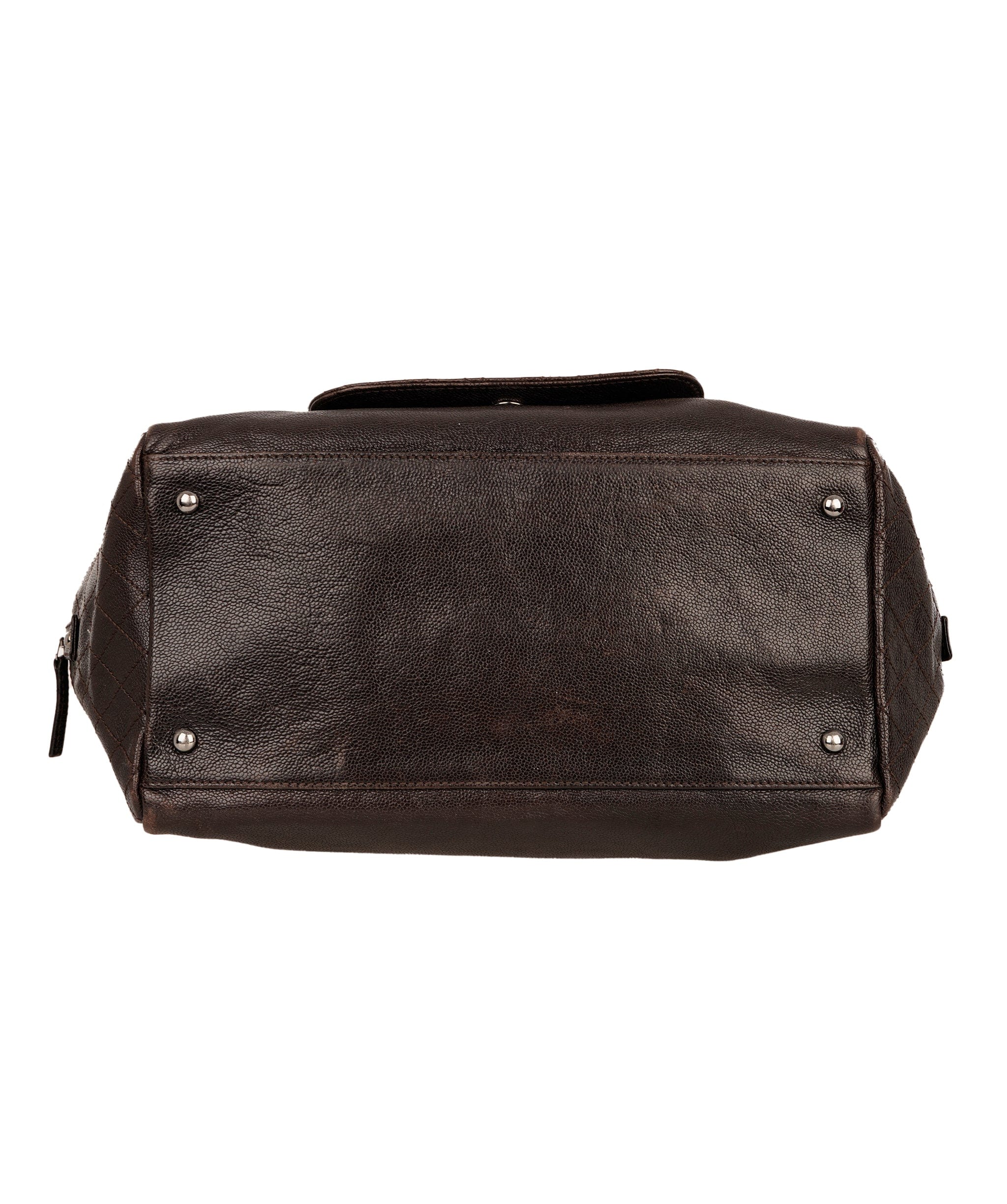 Chanel Chanel Bowling caviar brown shw bag - APC0025
