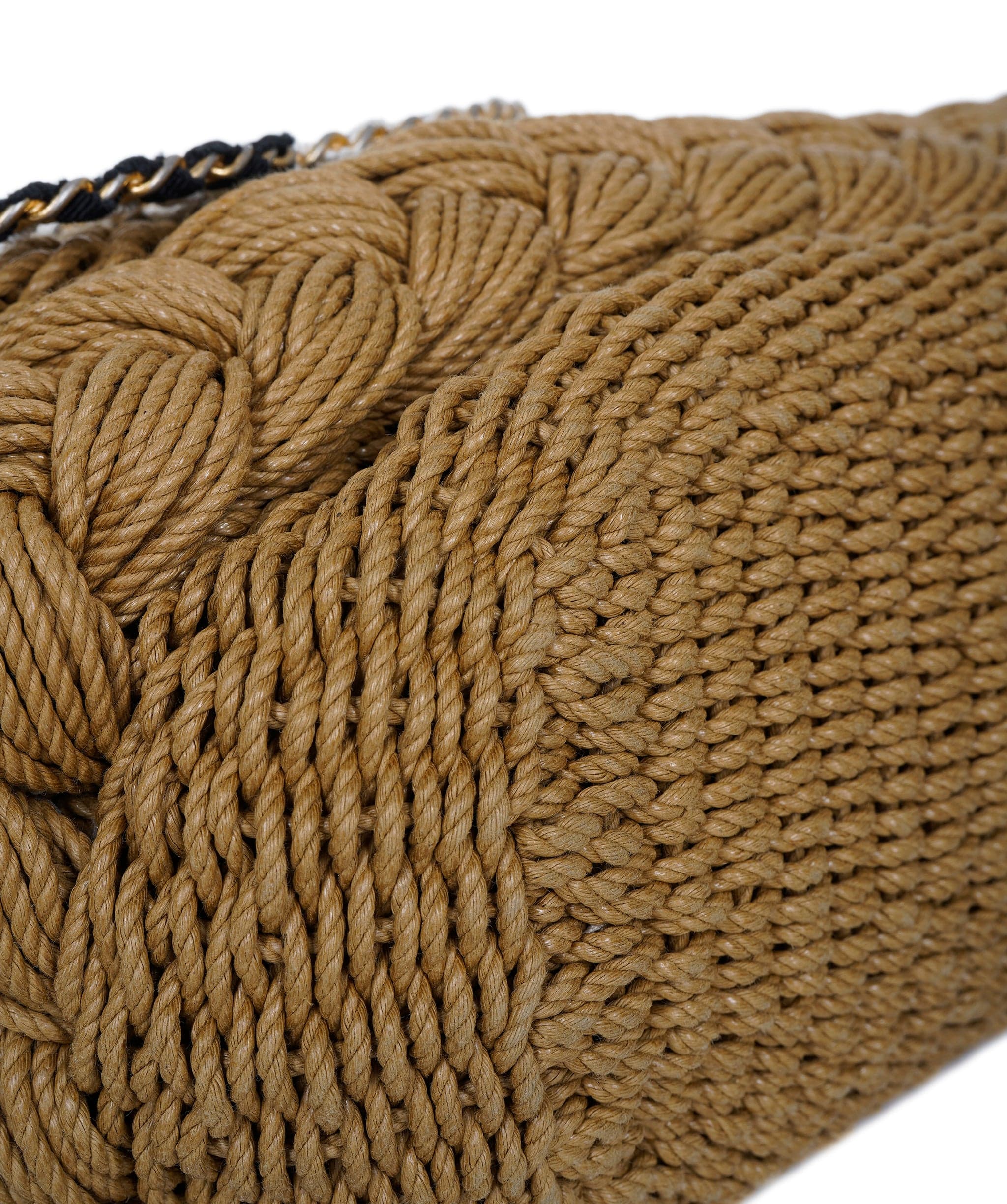 Chanel Chanel Braided rope raffia detail crossbody GHW ASL9217