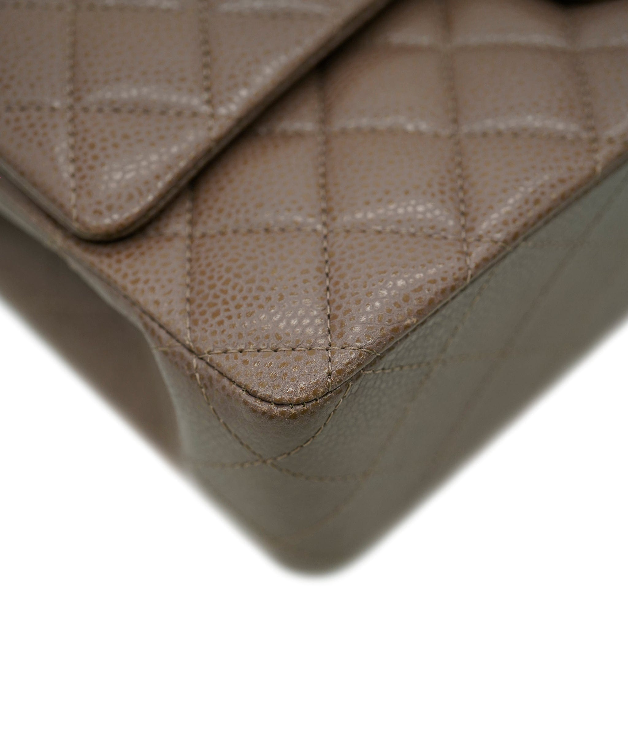 Chanel Chanel caviar light brown classic flap with SHW - AJC0790