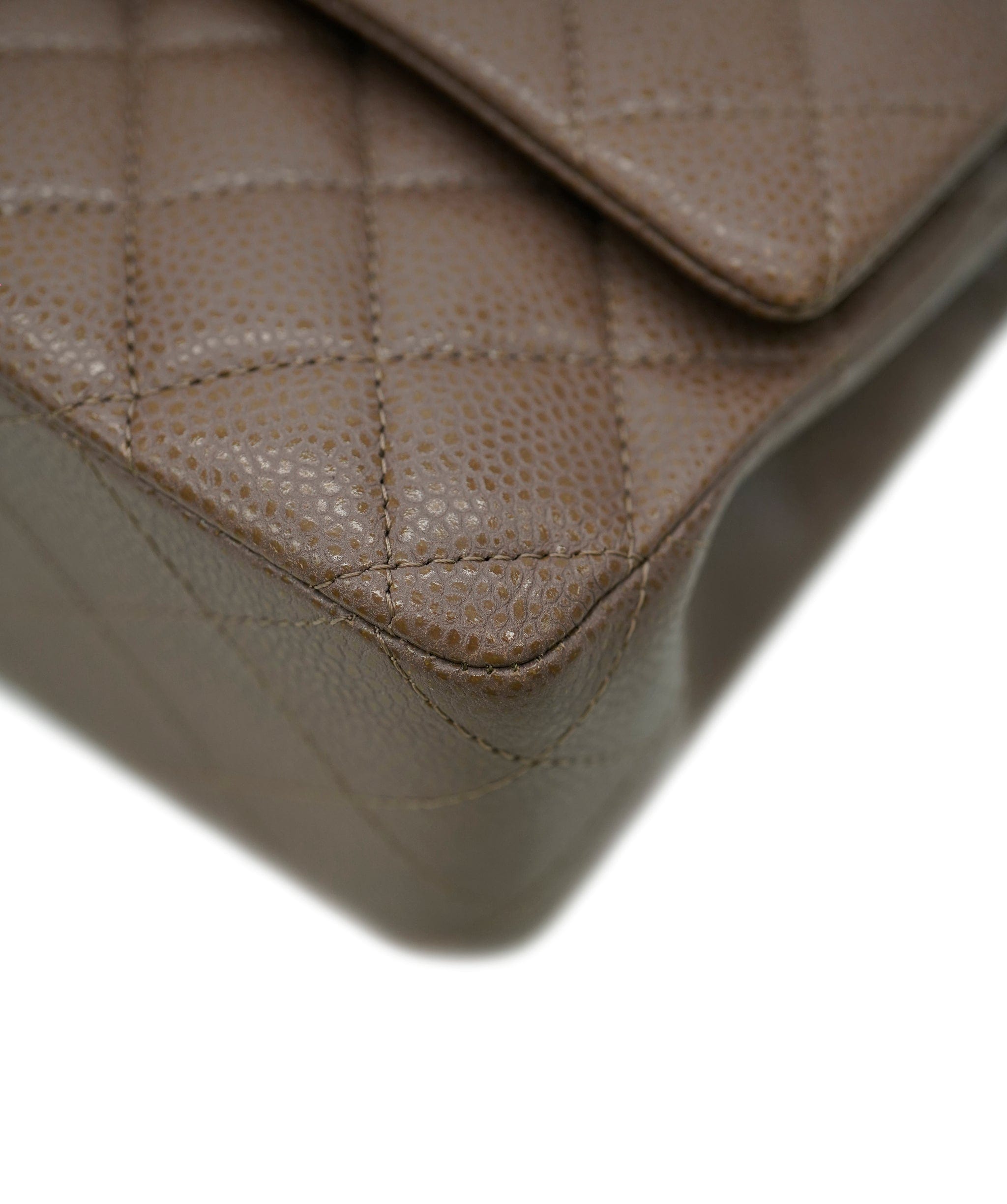 Chanel Chanel caviar light brown classic flap with SHW - AJC0790