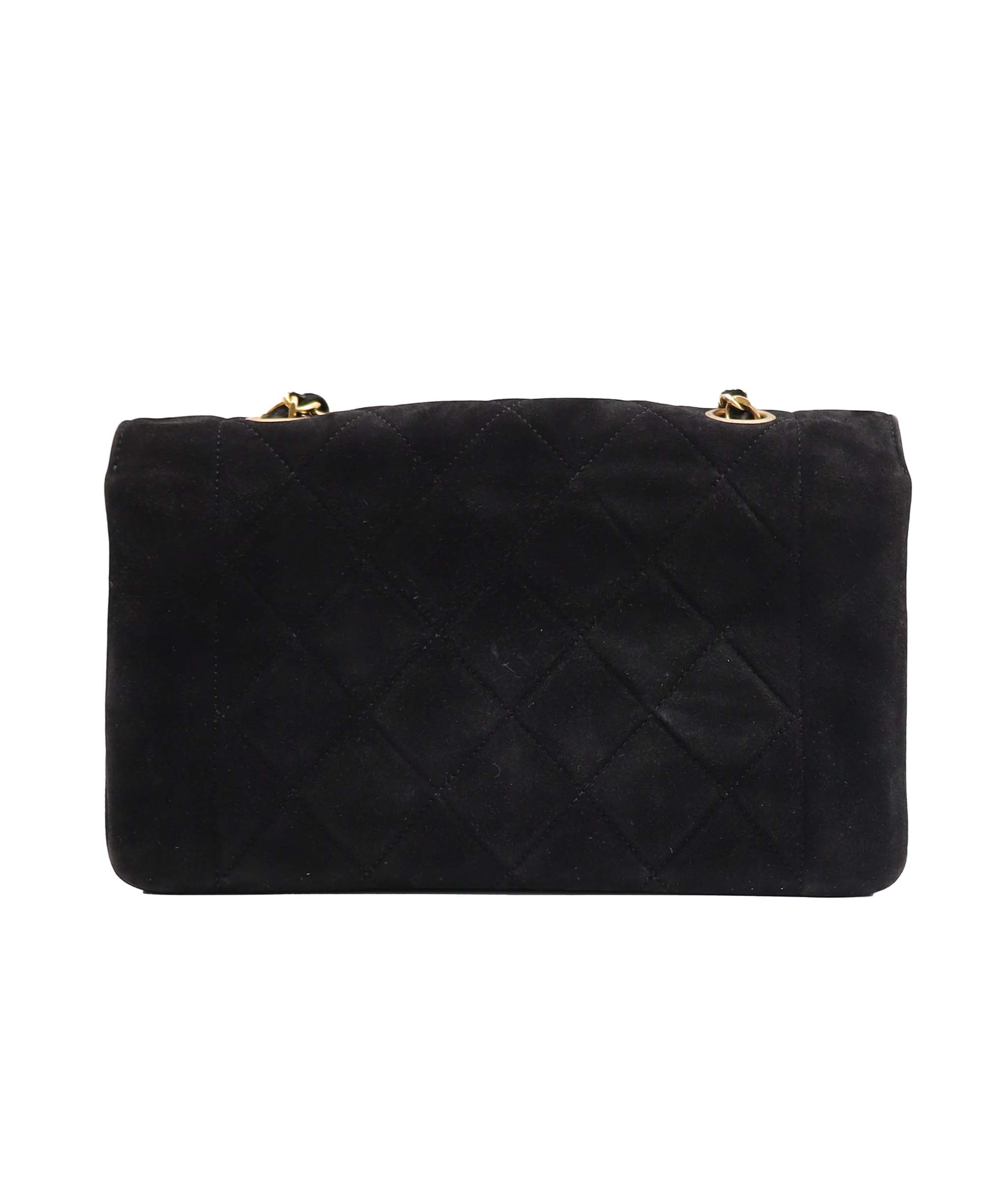 Chanel Chanel CC Turnlock Sude Chain Bag Black DXBS4269