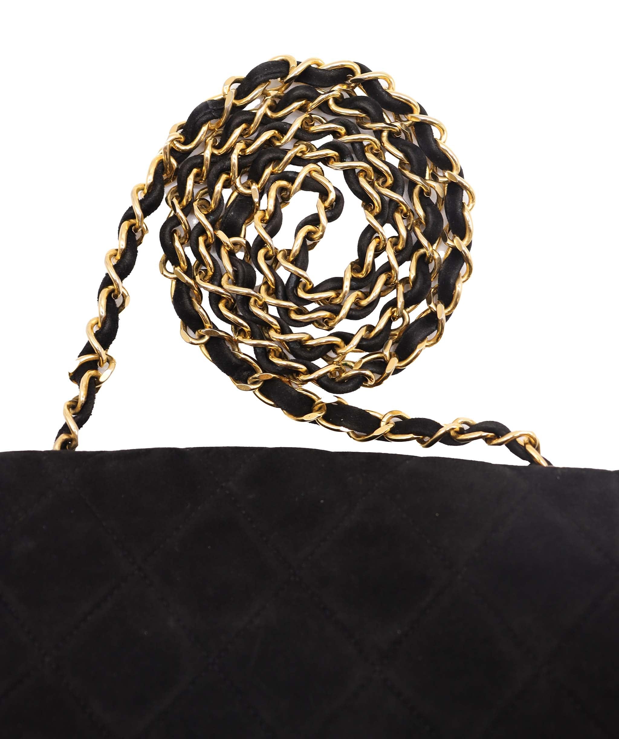 Chanel Chanel CC Turnlock Sude Chain Bag Black DXBS4269