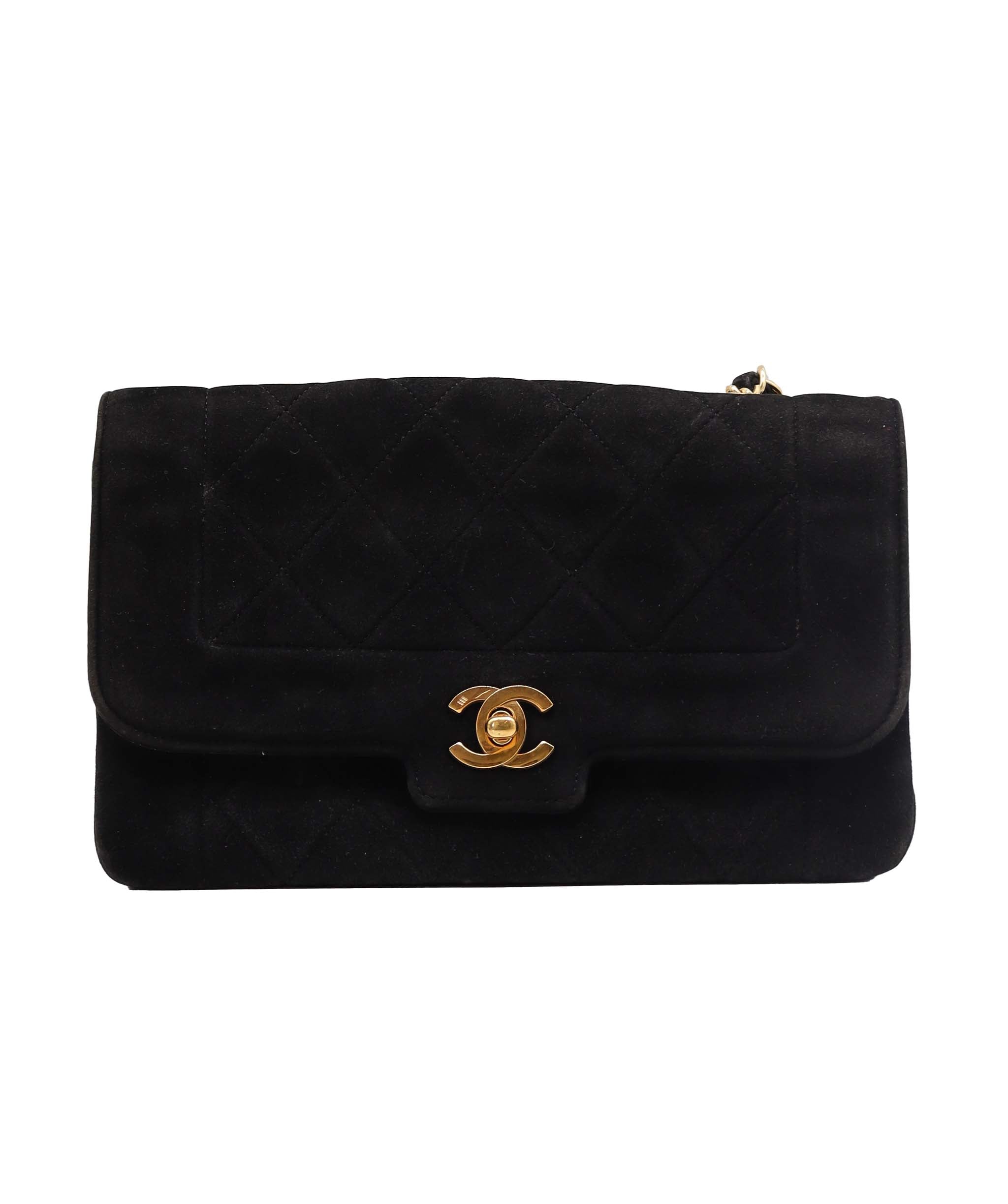 Chanel Chanel CC Turnlock Sude Chain Bag Black DXBS4269