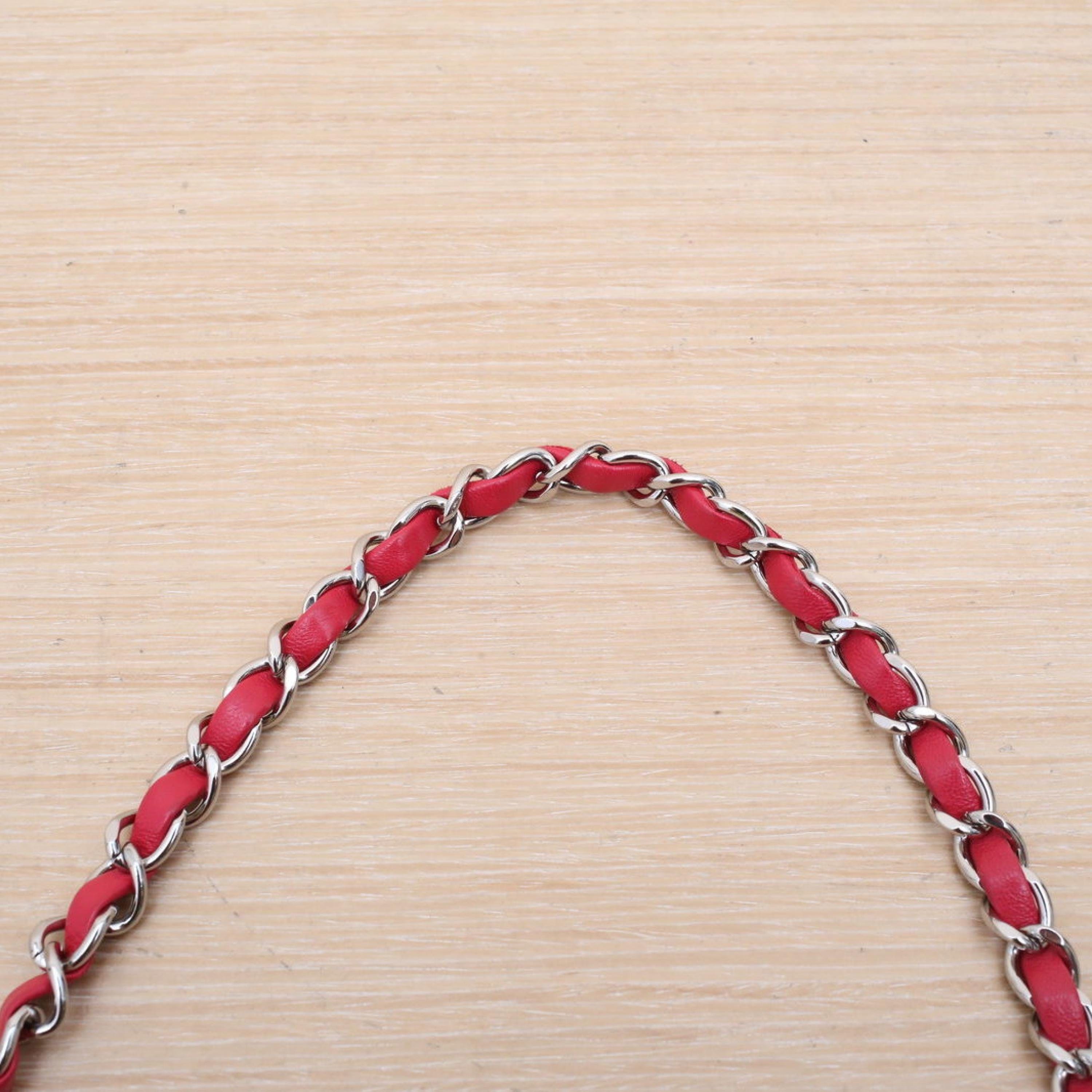 Chanel Chanel CF Flap Bag Single Flap JUMBO 30cm Rose Red Leather S 19k Silver Buckle
Original dust bag, ID card ALC3169