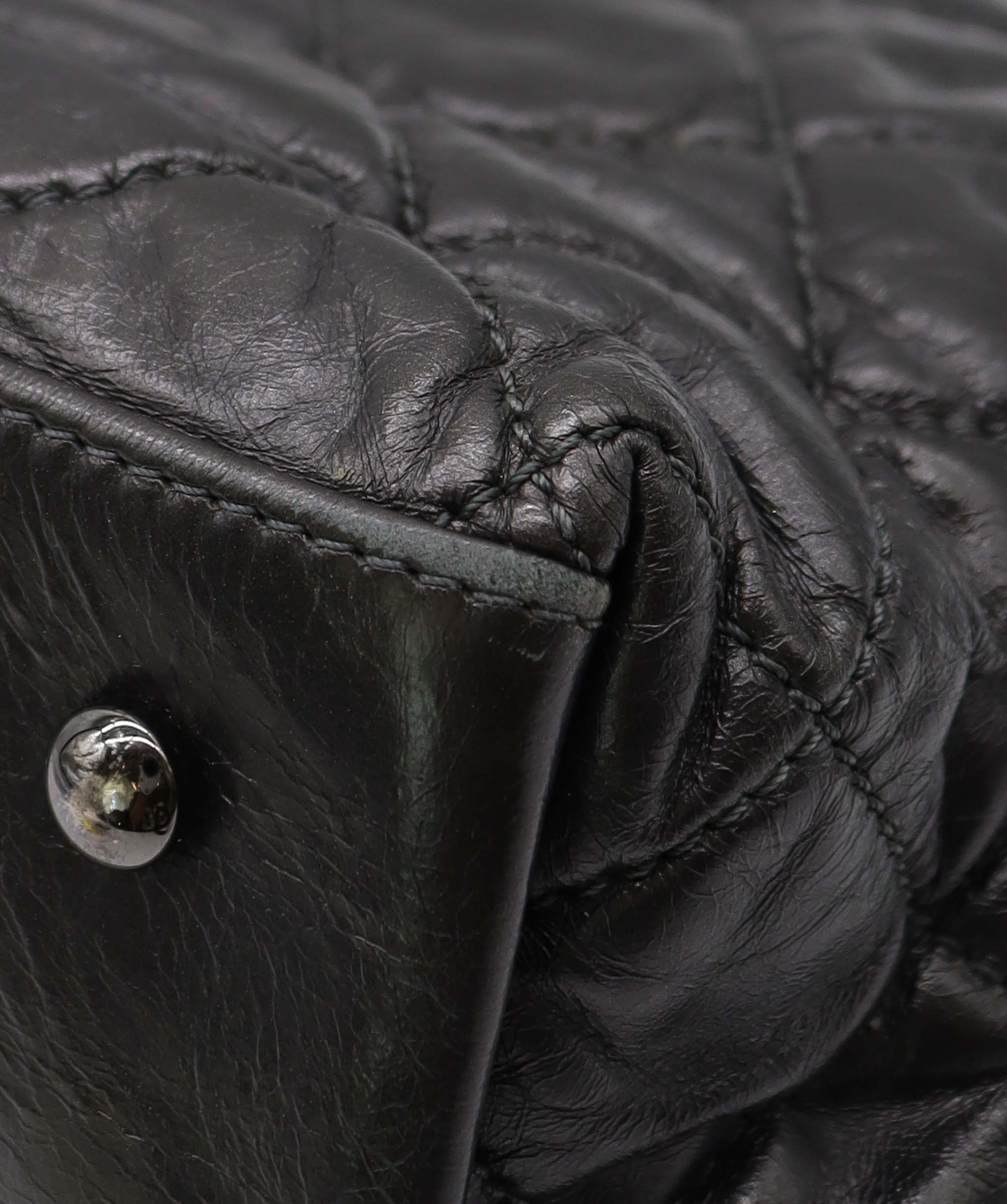 Chanel Chanel Chain Around Tote Bag Black Calfskin Black Hardware #14  SKC2012