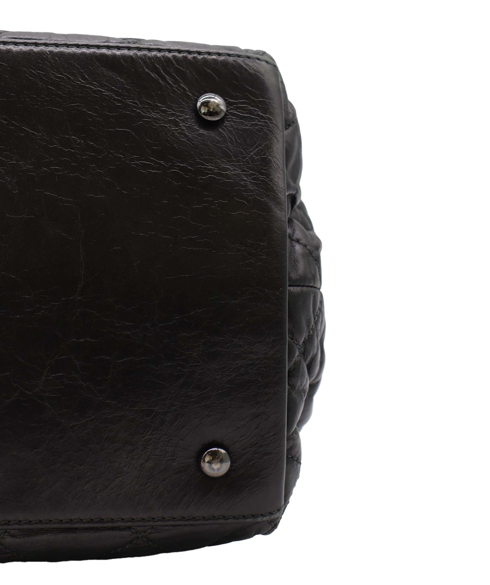 Chanel Chanel Chain Around Tote Bag Black Calfskin Black Hardware #14  SKC2012