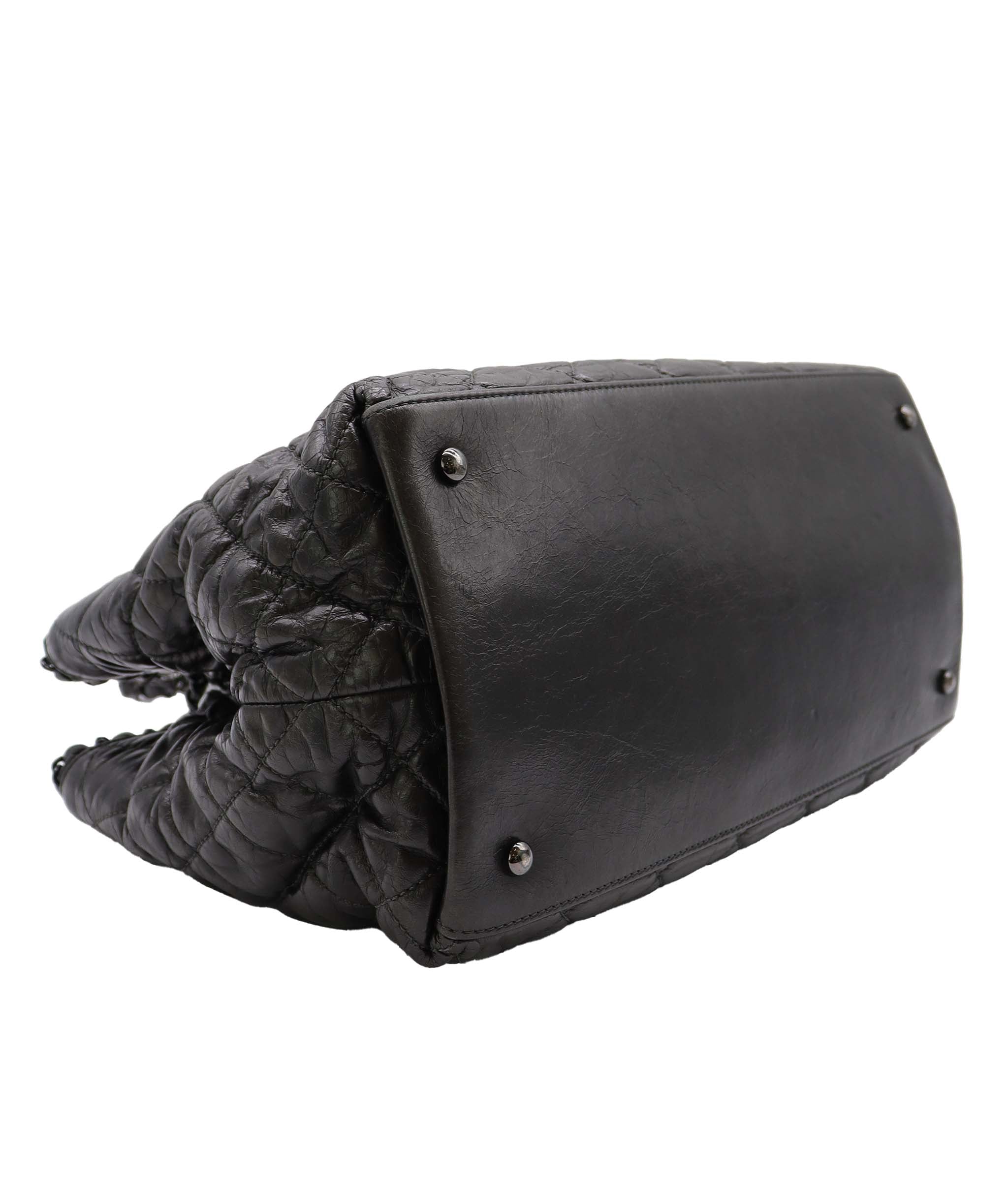 Chanel Chanel Chain Around Tote Bag Black Calfskin Black Hardware #14  SKC2012