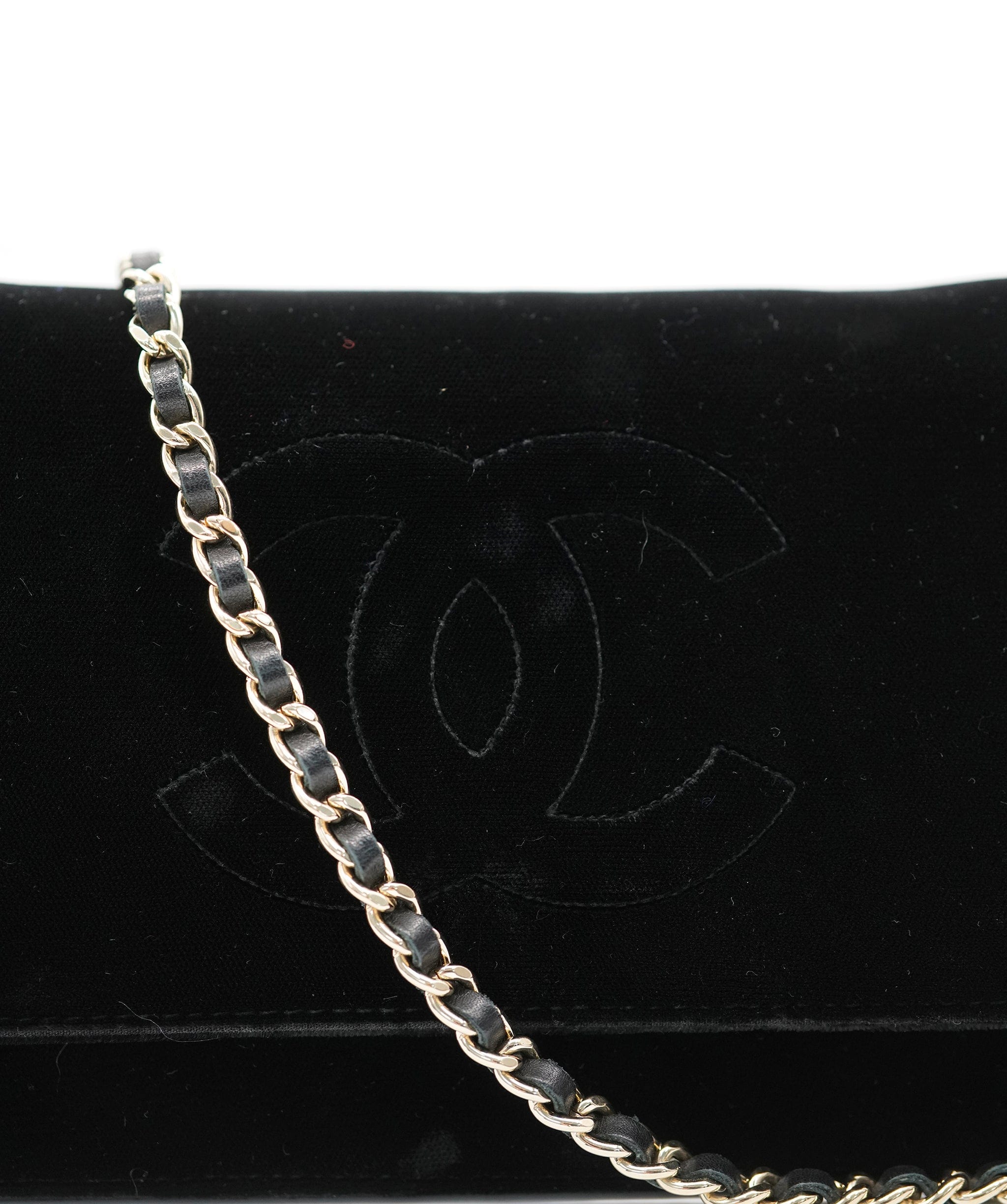 Chanel CHANEL CHAIN WALLET SHOULDER BLACK VELOR 90195523 DBXS3589