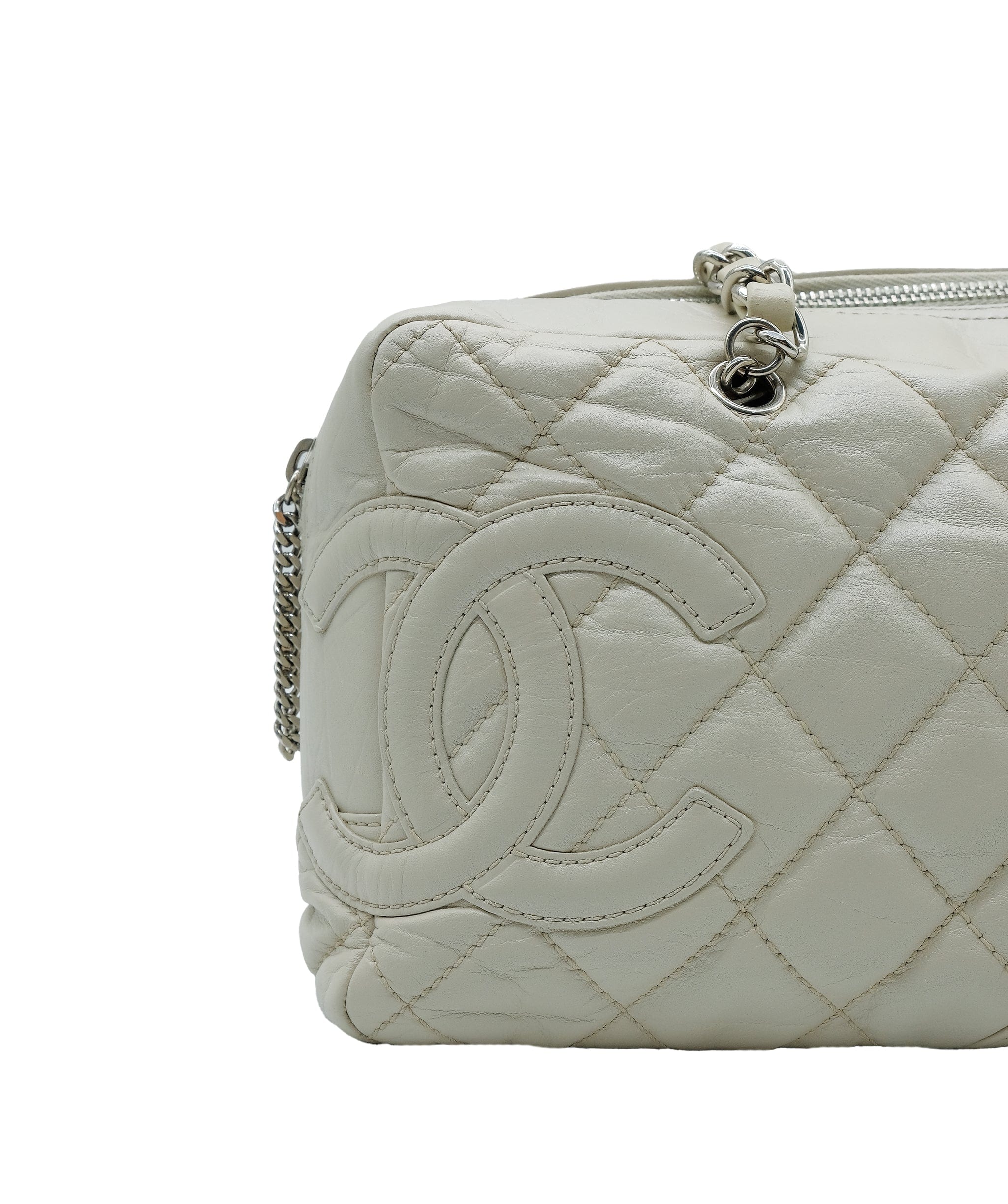 Chanel Chanel chained cambon bag cream SHW AVC1894