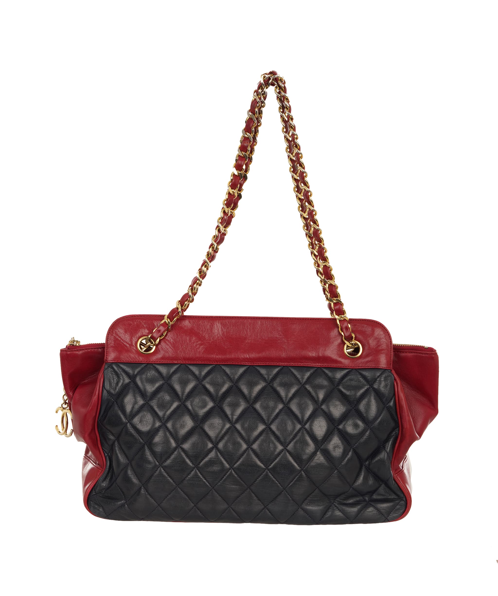Chanel Chanel Chanel Bicolor Shoulder Bag Red/Navy - NAVY ALC4161