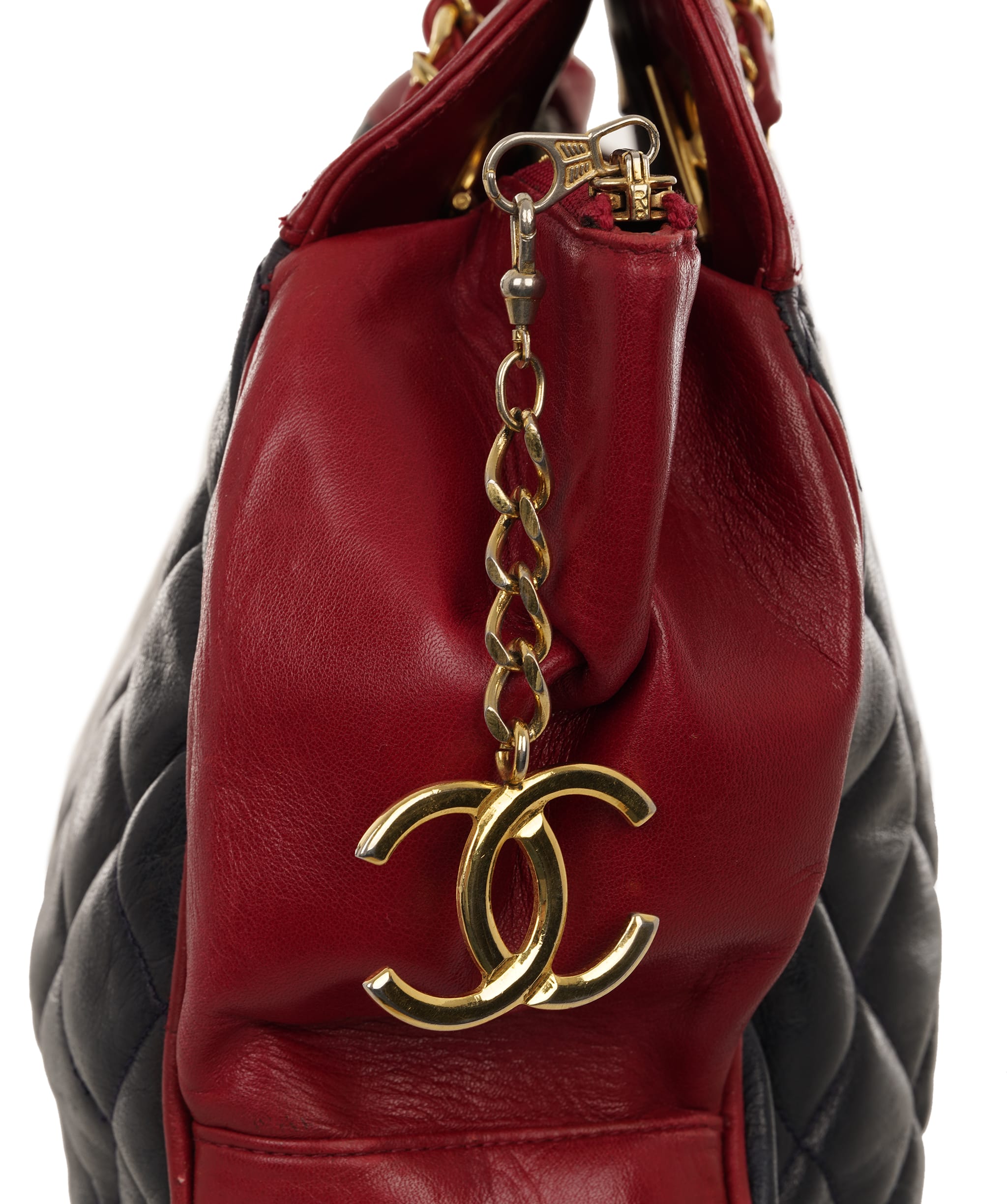 Chanel Chanel Chanel Bicolor Shoulder Bag Red/Navy - NAVY ALC4161