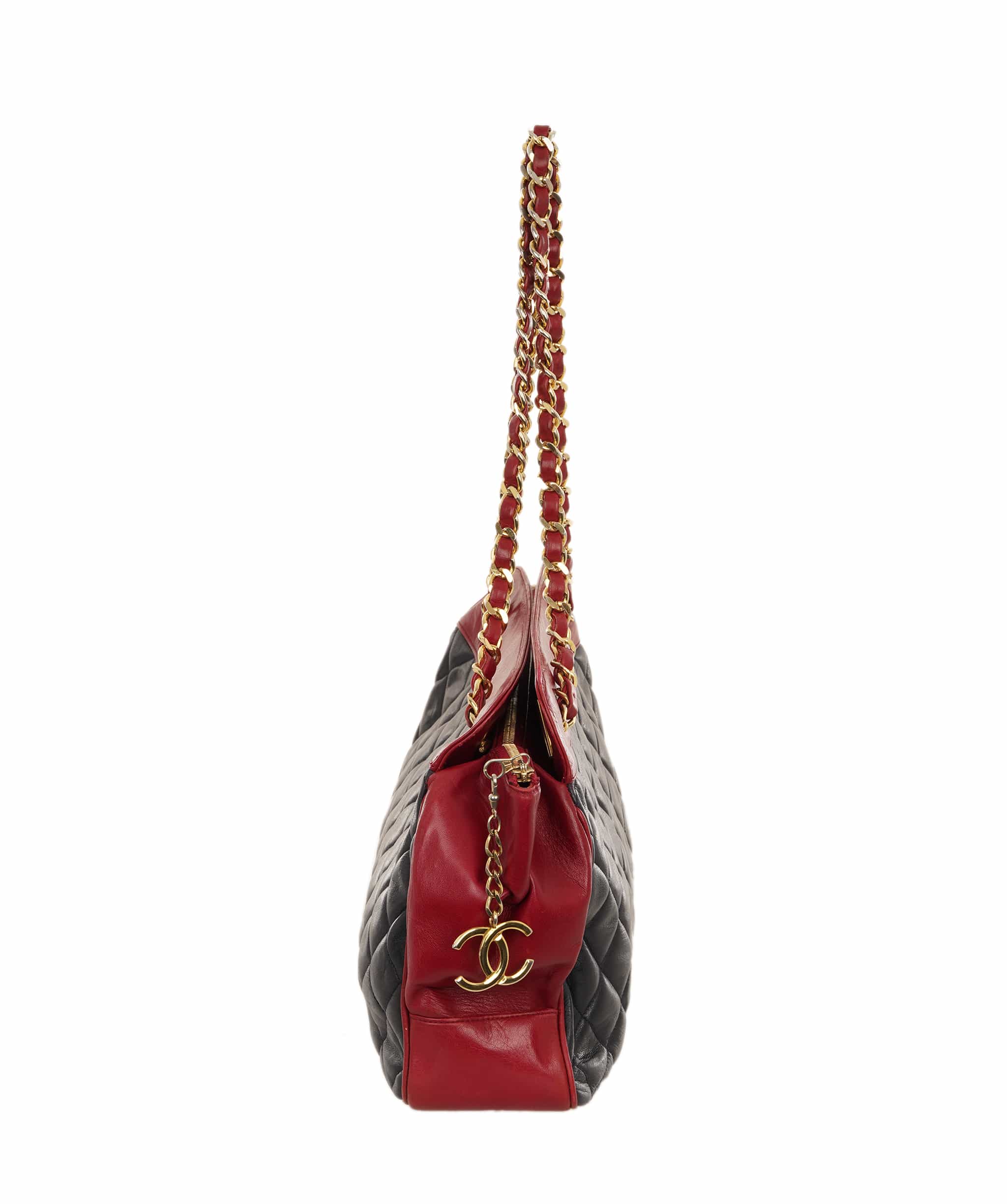 Chanel Chanel Chanel Bicolor Shoulder Bag Red/Navy - NAVY ALC4161