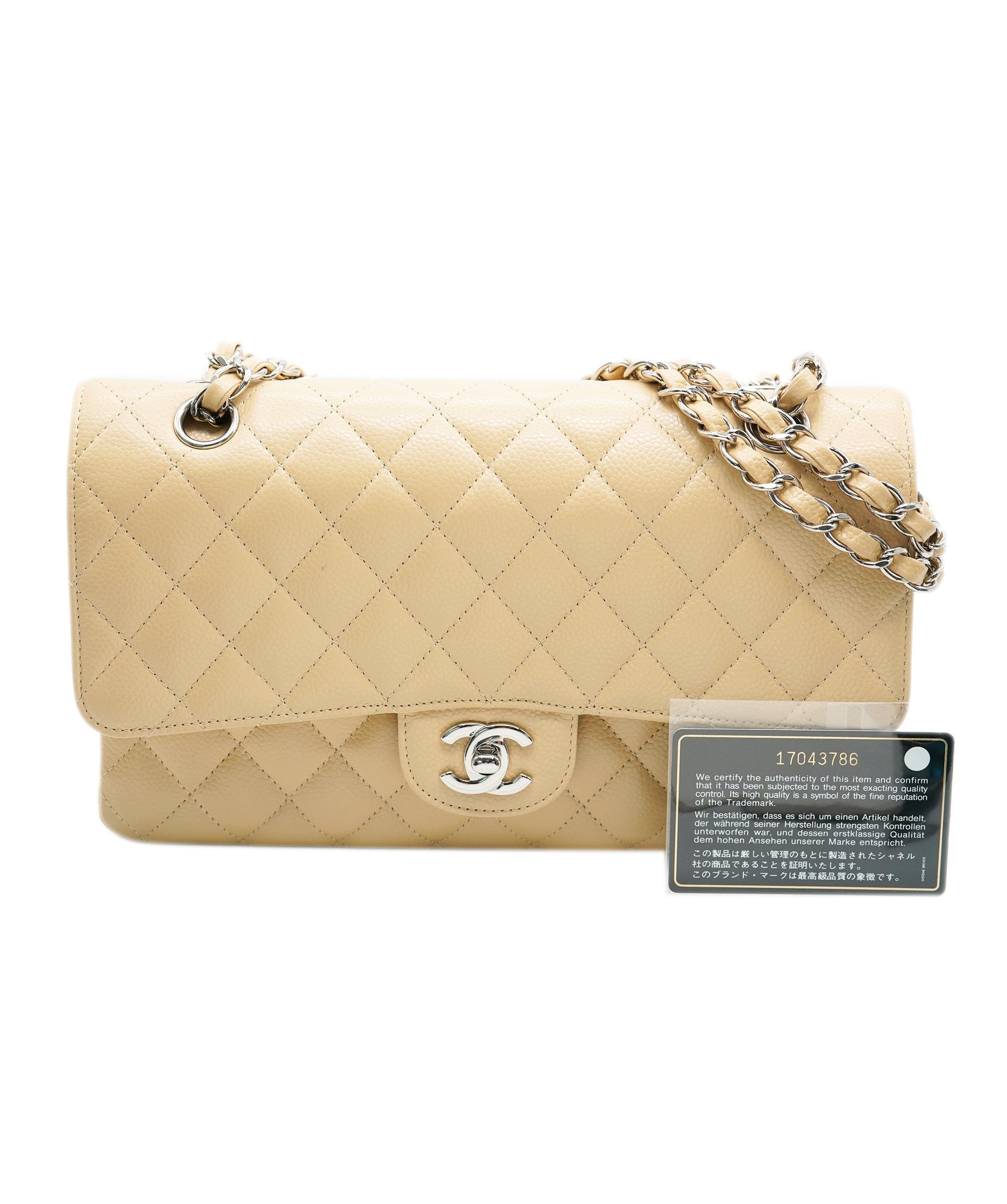 Chanel Chanel Classic Flap Beige Caviar with SHW -  ASL10223