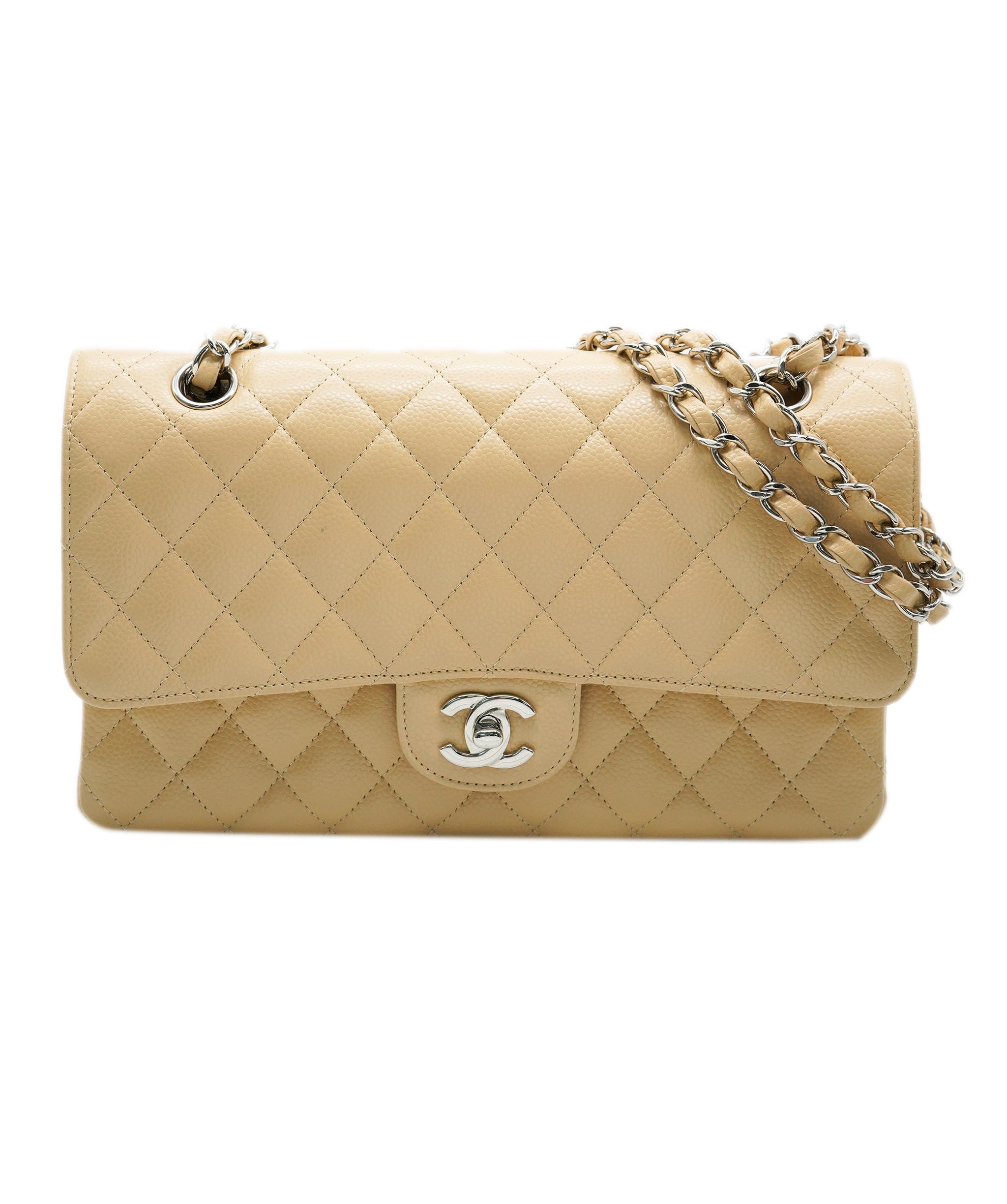 Chanel Chanel Classic Flap Beige Caviar with SHW -  ASL10223