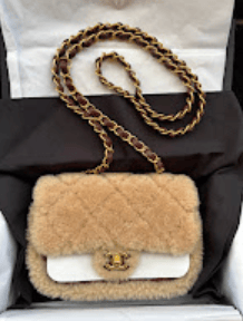 Chanel Chanel Classic Flap Teddy GHW Mini Shearling + Lamb ALTC0477