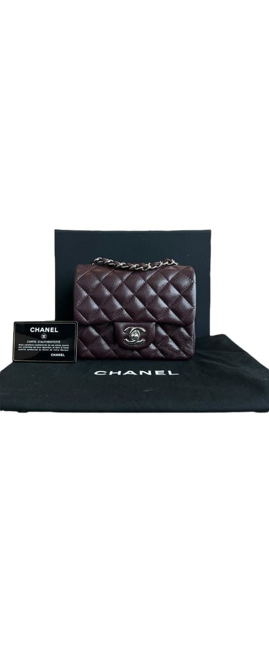 Chanel Chanel Classic Mini Square Burgundy Caviar SHW
#20 SYCM099