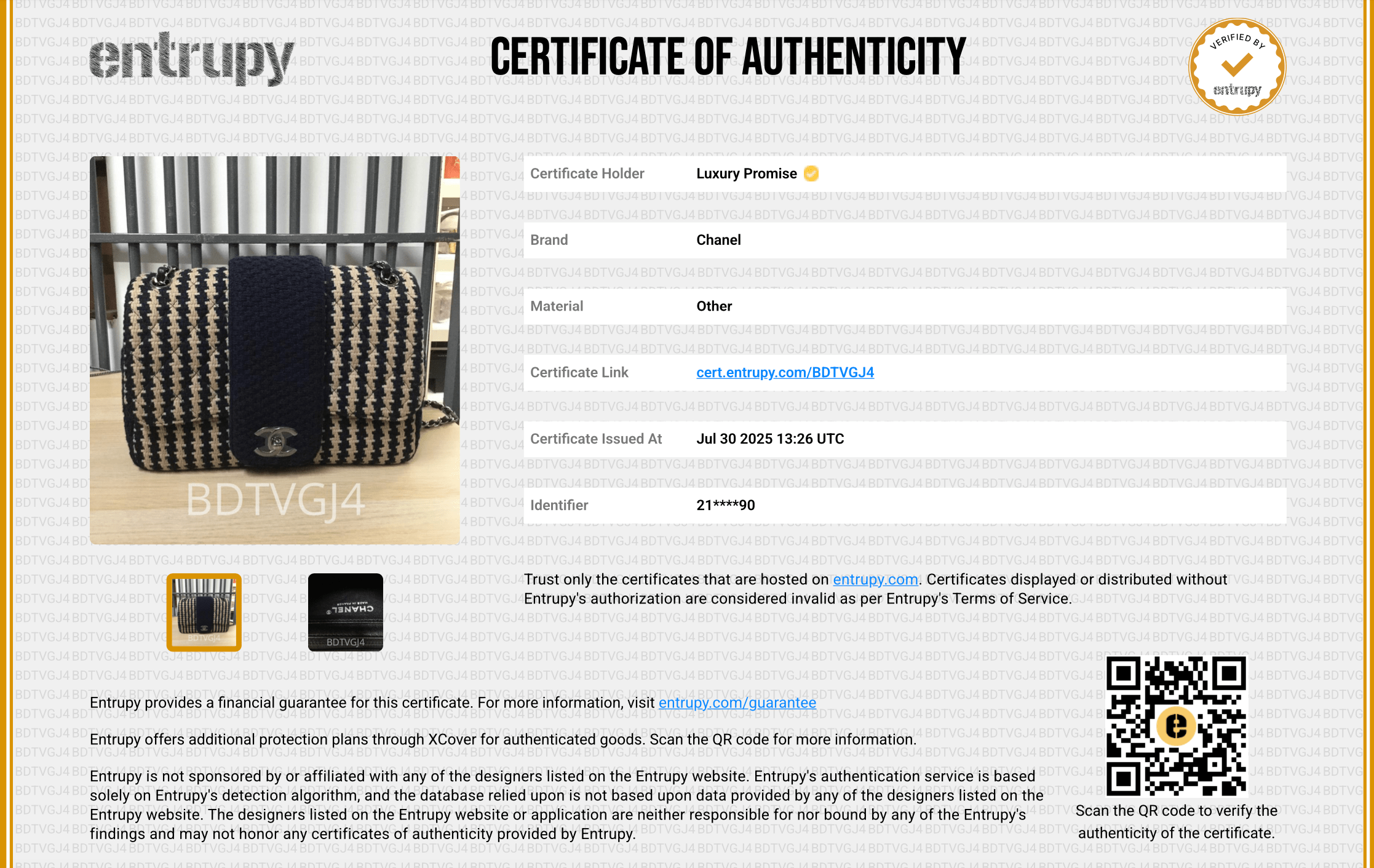 Chanel CHANEL Coco Logos Wool Chain Shoulder Beige/Navy DXBS3469