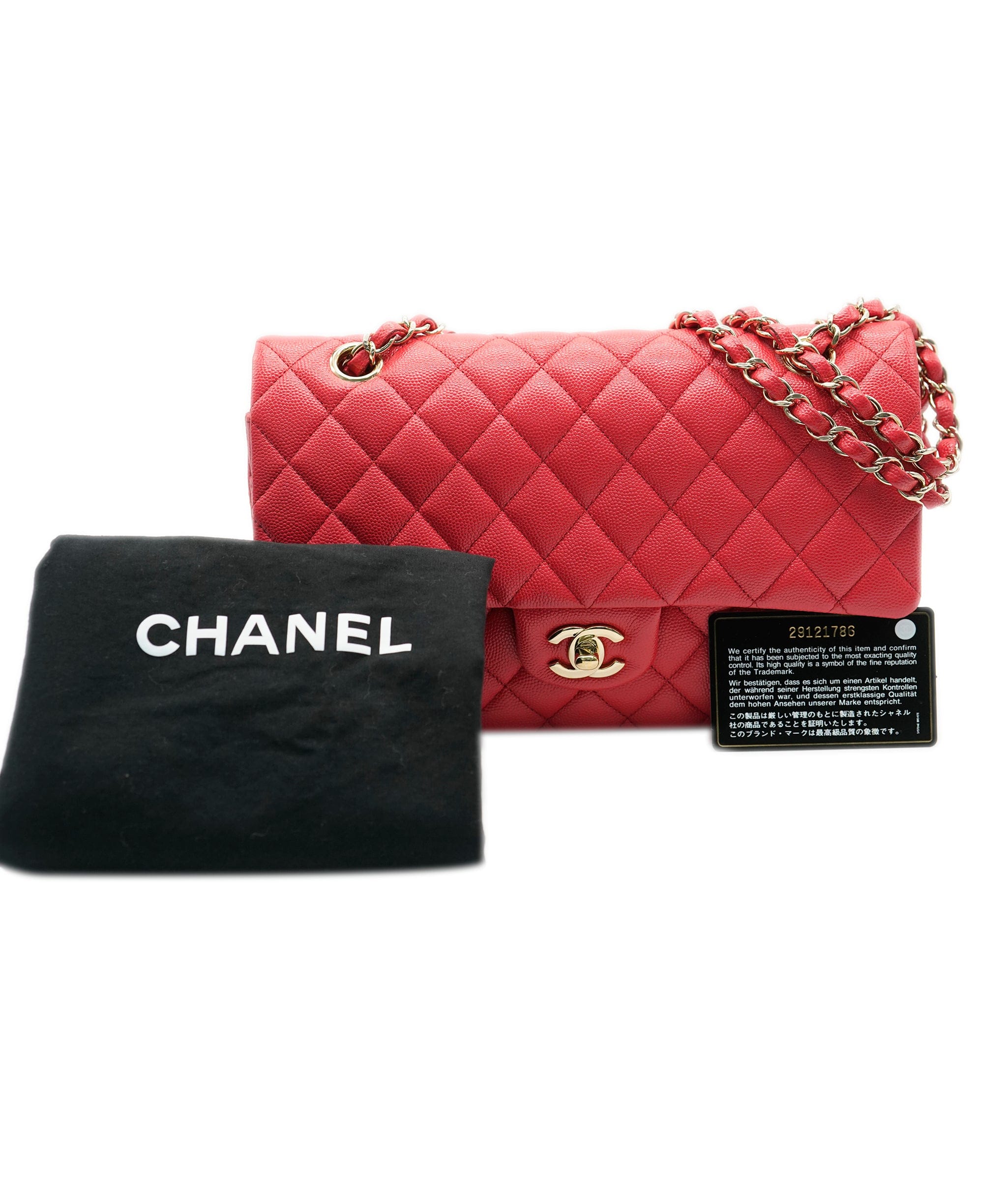 Chanel Chanel Coral Caviar Flap Medium (Card and Dustbag) ASC4860