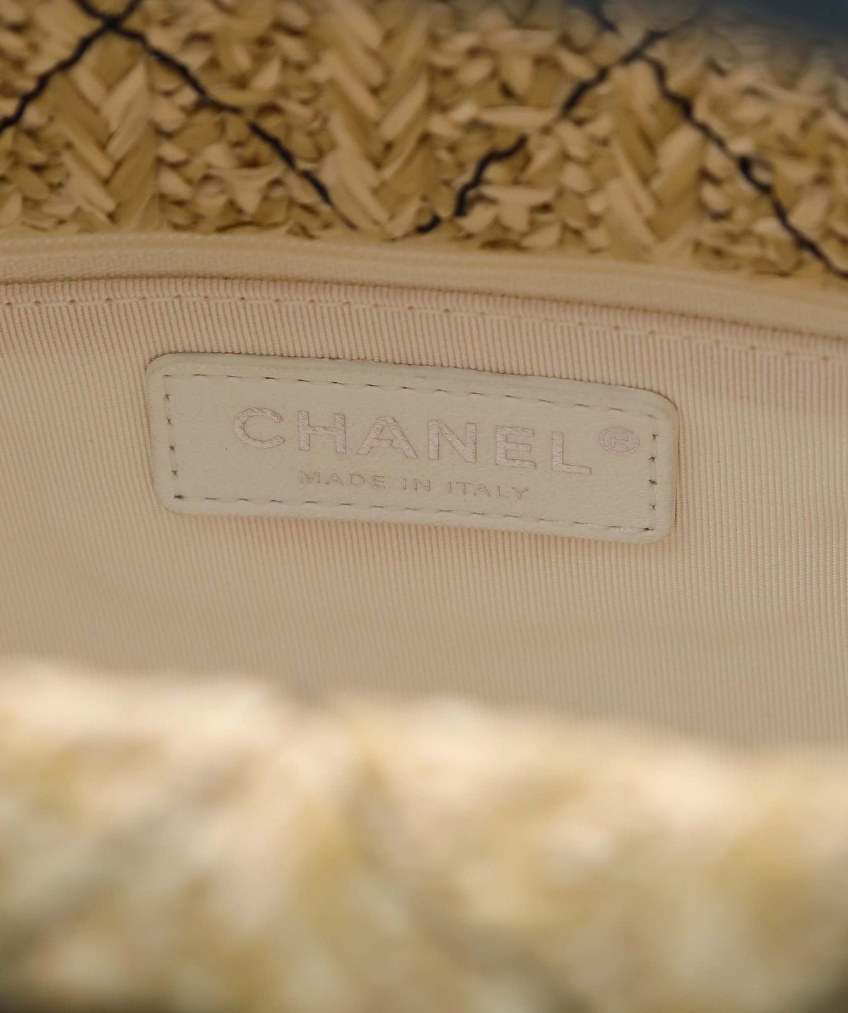 Chanel CHANEL DENIM PVC Shopper Tote with Raffia Insert  AGC3776