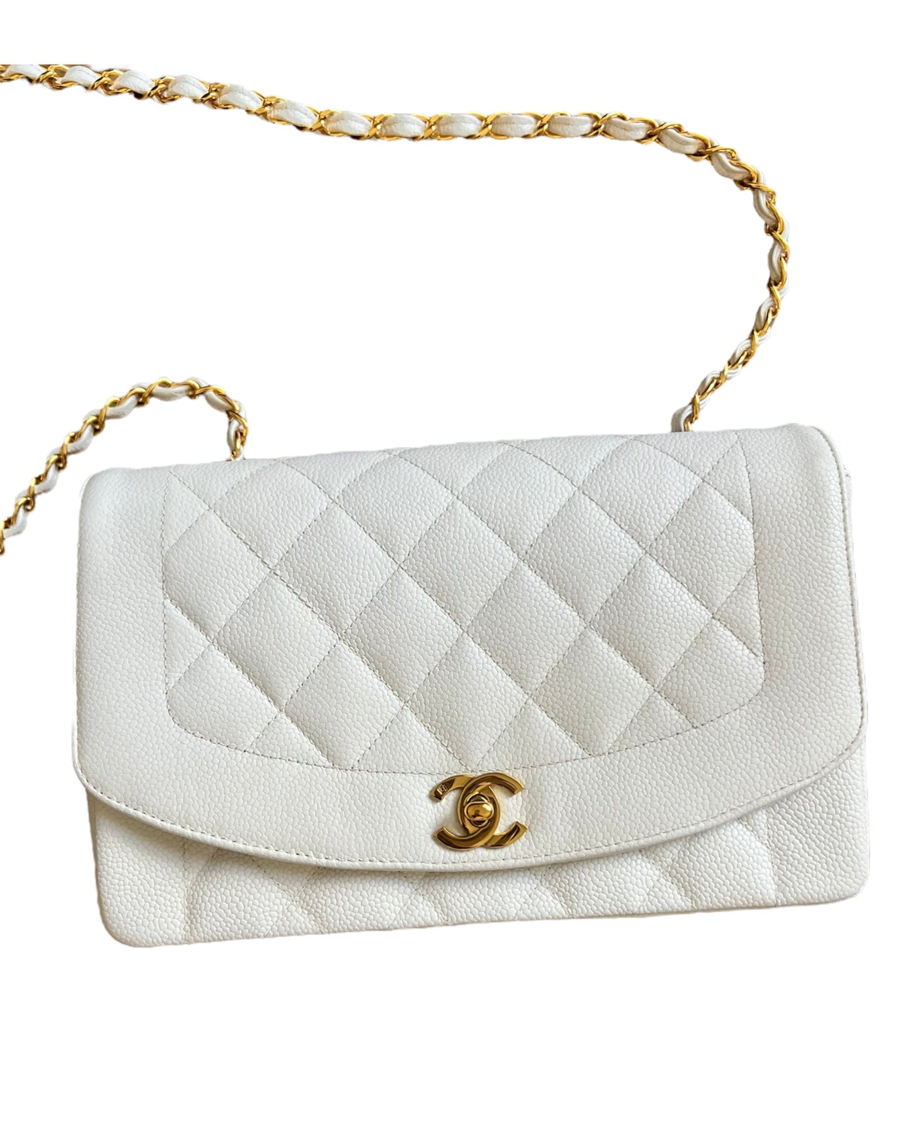 Chanel Diana 25 Caviar White 90177845 UKL1210 – LuxuryPromise
