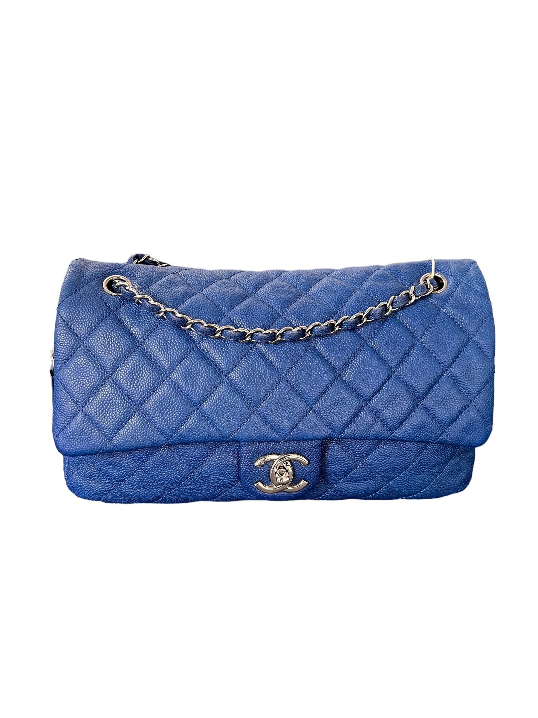 Chanel Chanel Easy Flap Electric Blue Caviar PHW SYCY208