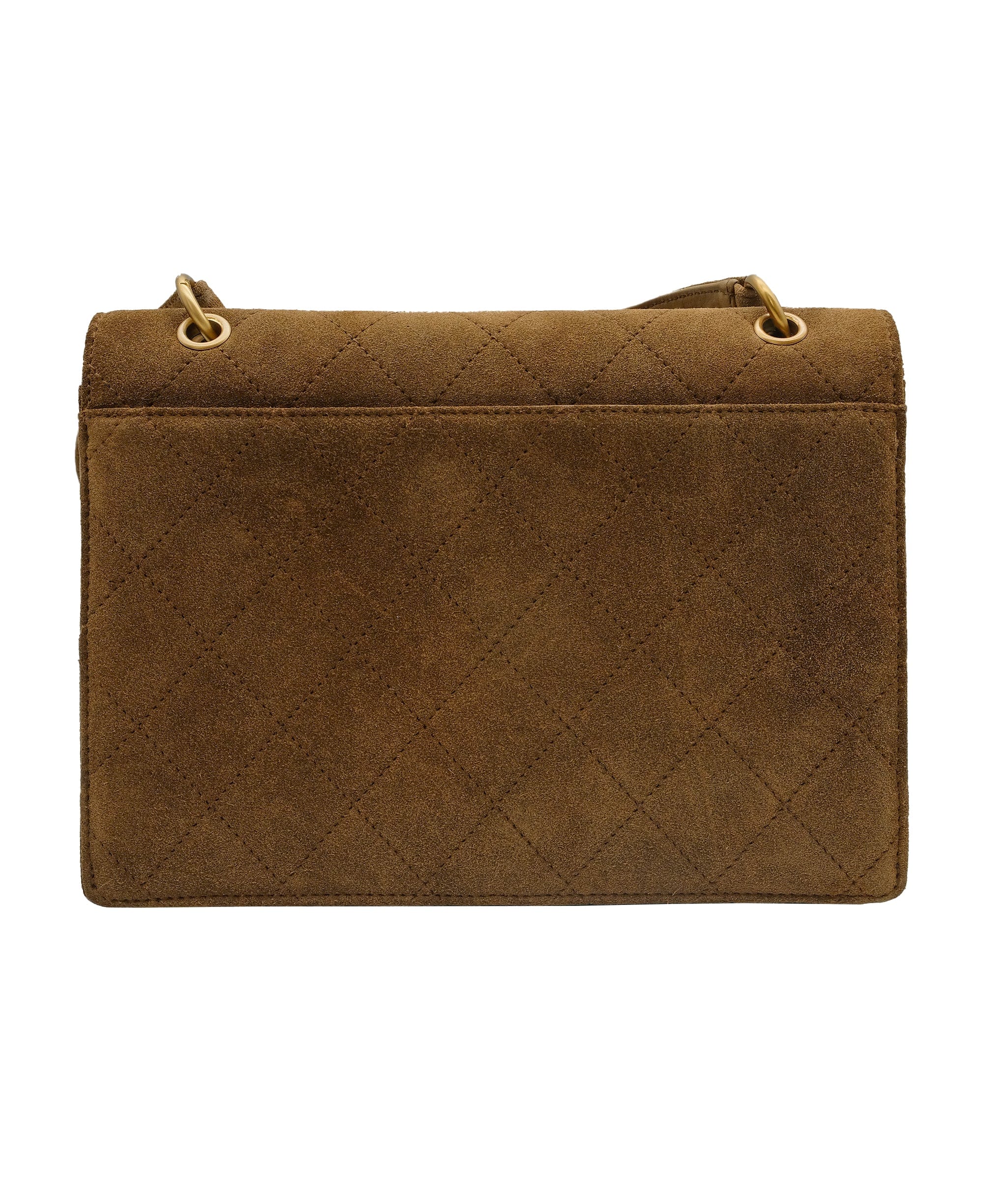 Chanel Chanel Flap Bag Brown Suede ASC5295