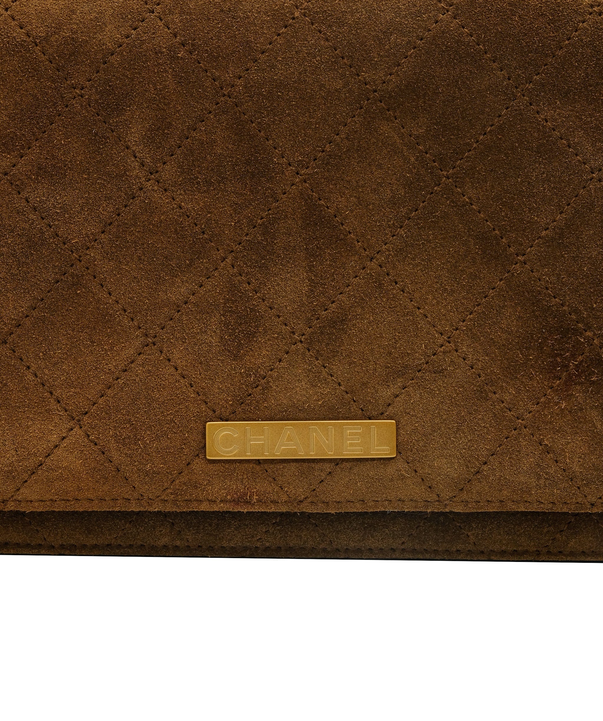 Chanel Chanel Flap Bag Brown Suede ASC5295