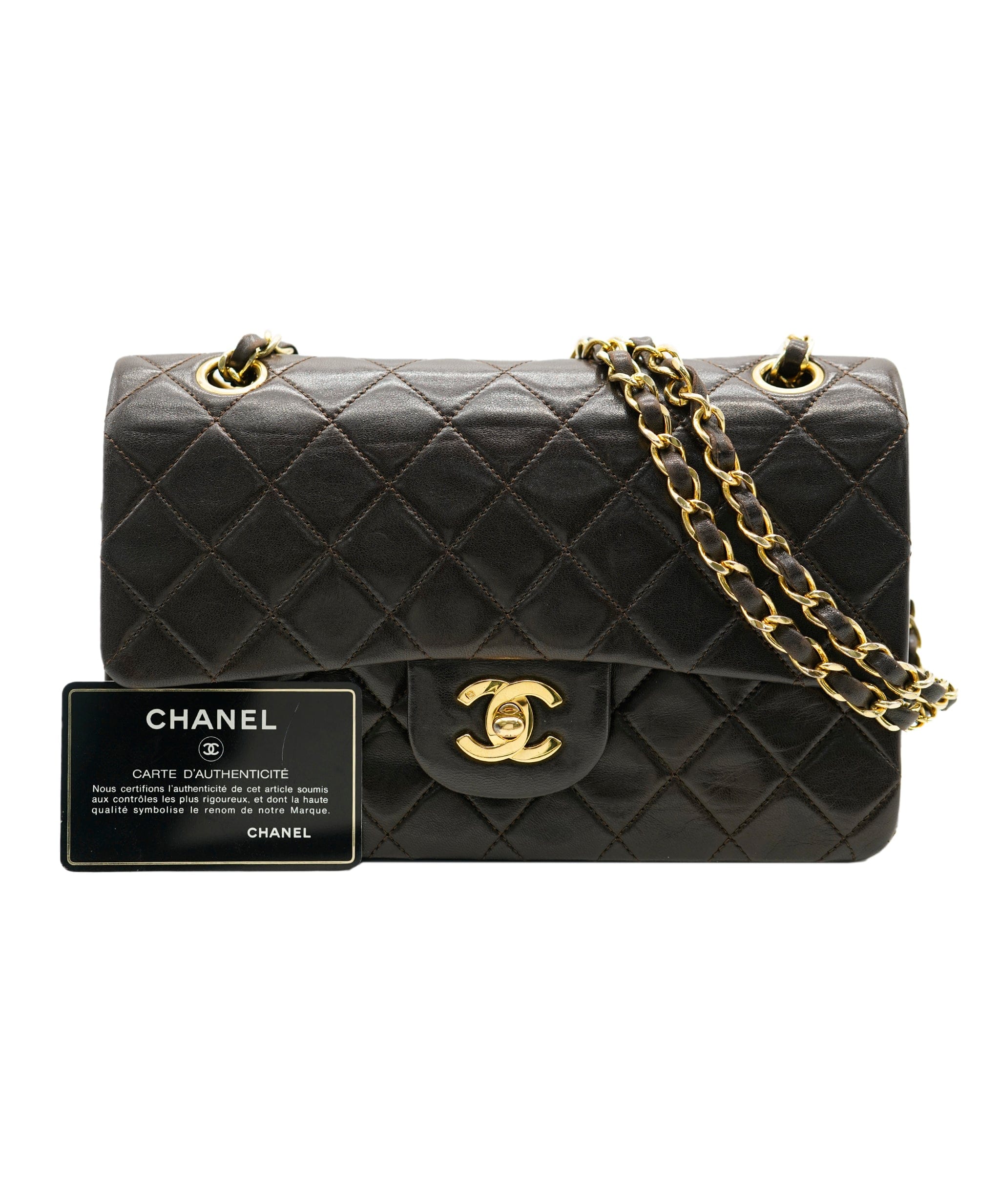 Chanel CHANEL FLAP BROWN  90164196 ASC1781