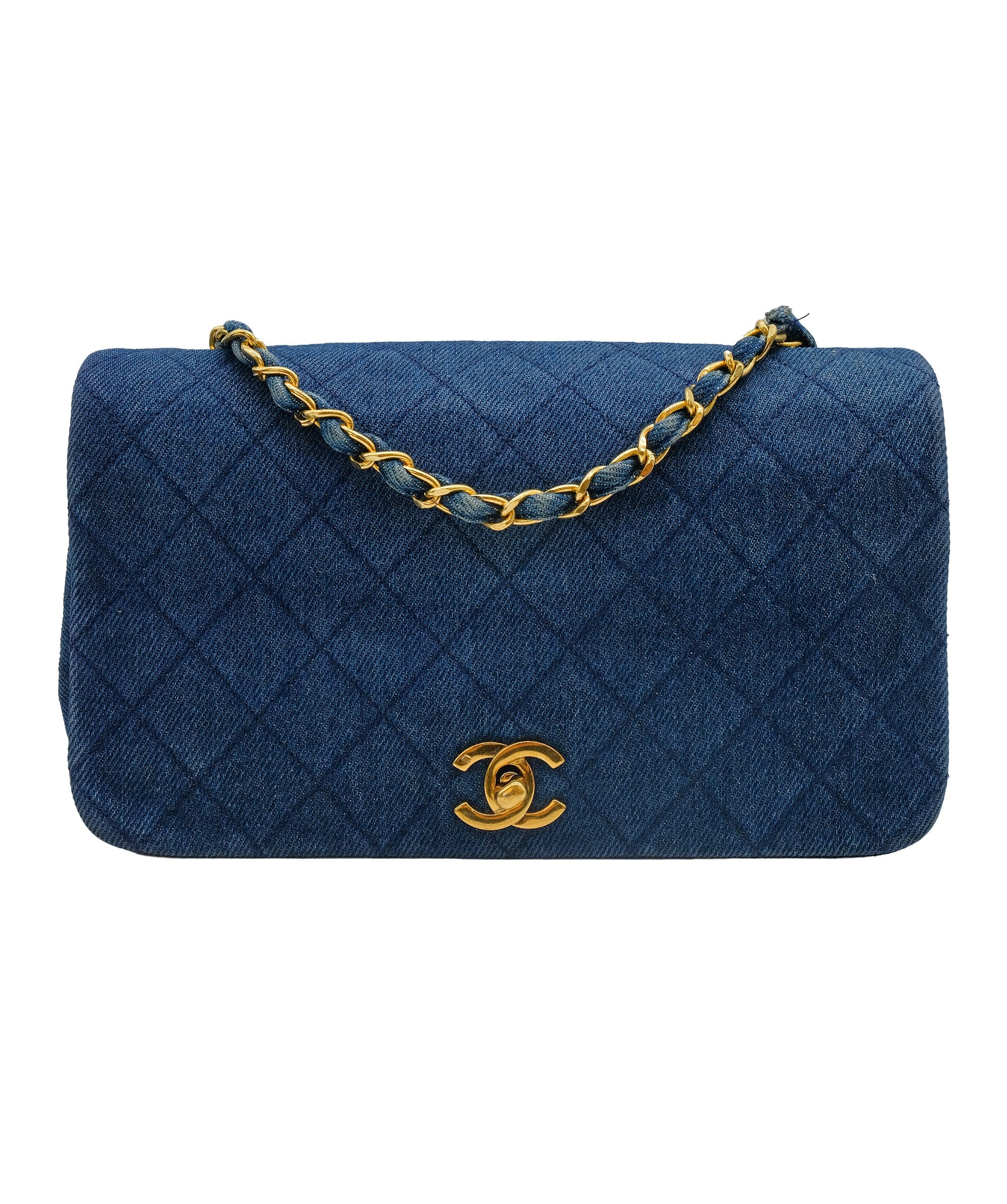 Chanel Chanel Full Flap Blue Denim ASC5289