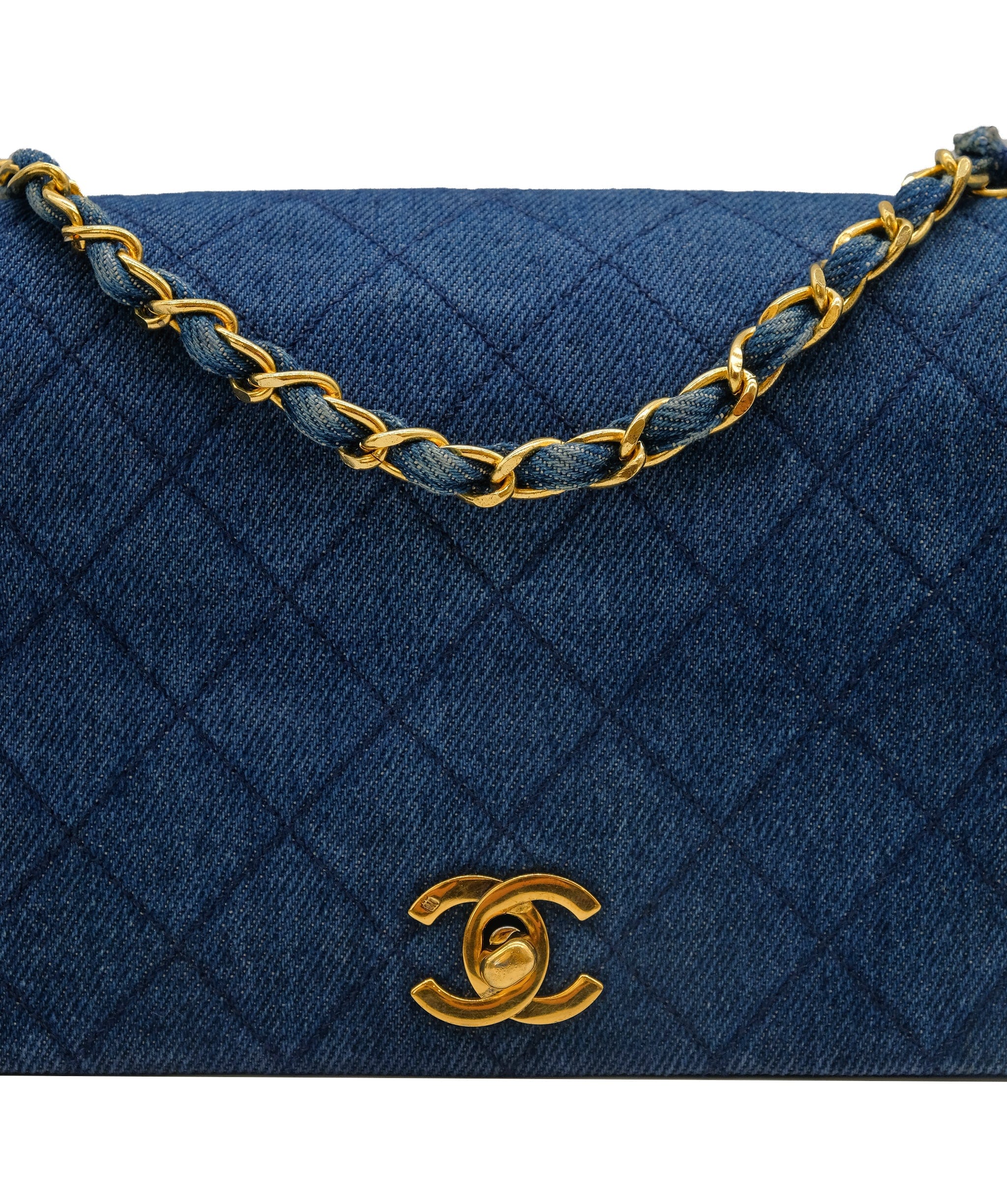 Chanel Chanel Full Flap Blue Denim ASC5289