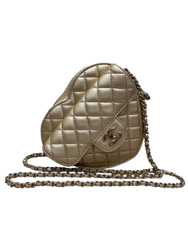 Chanel Chanel Heart Large Bag Gold Lambskin GHW SKC1724