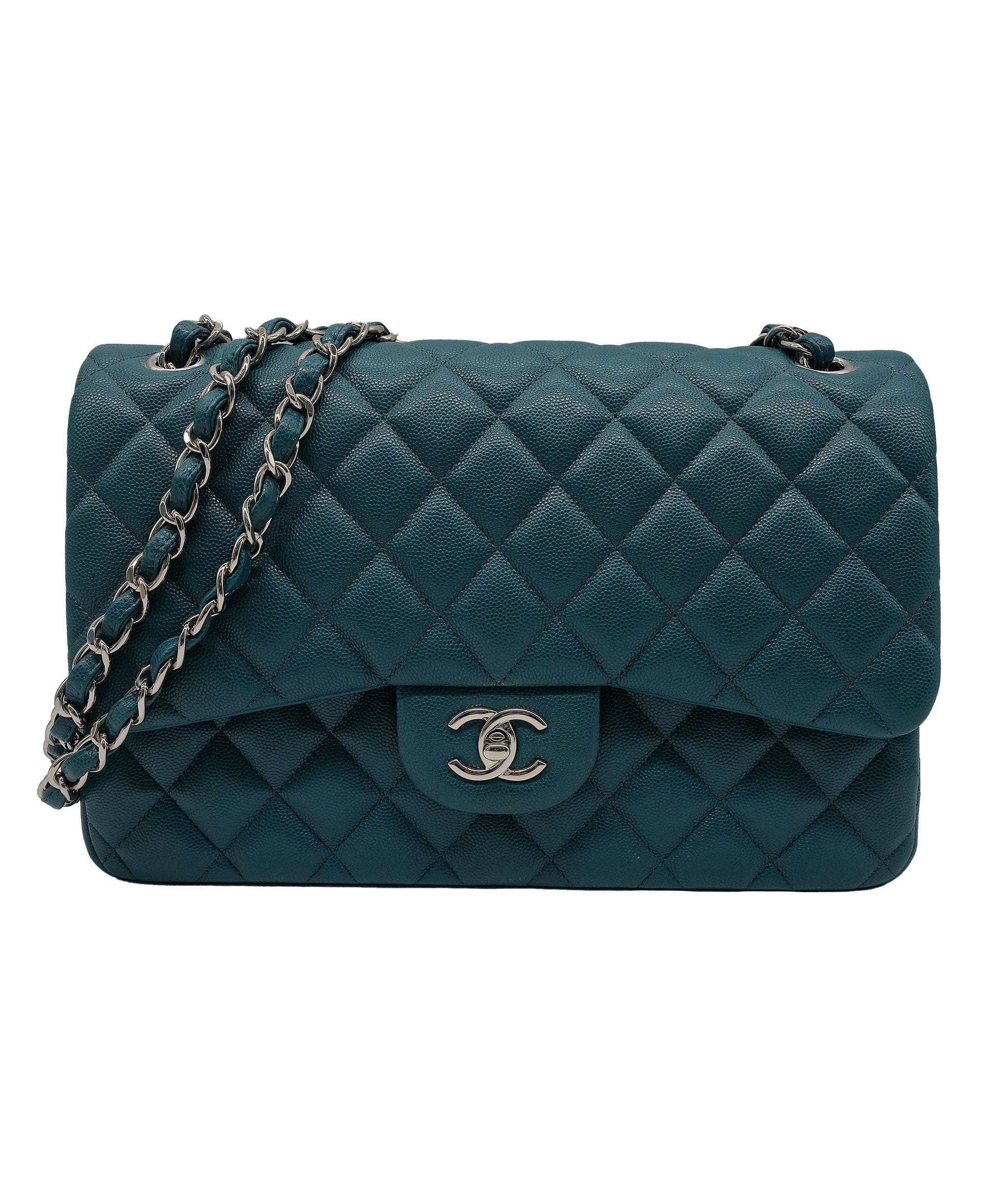 Chanel Chanel Jumbo Green Double Classic Flap Shoulder Bag RJC3741