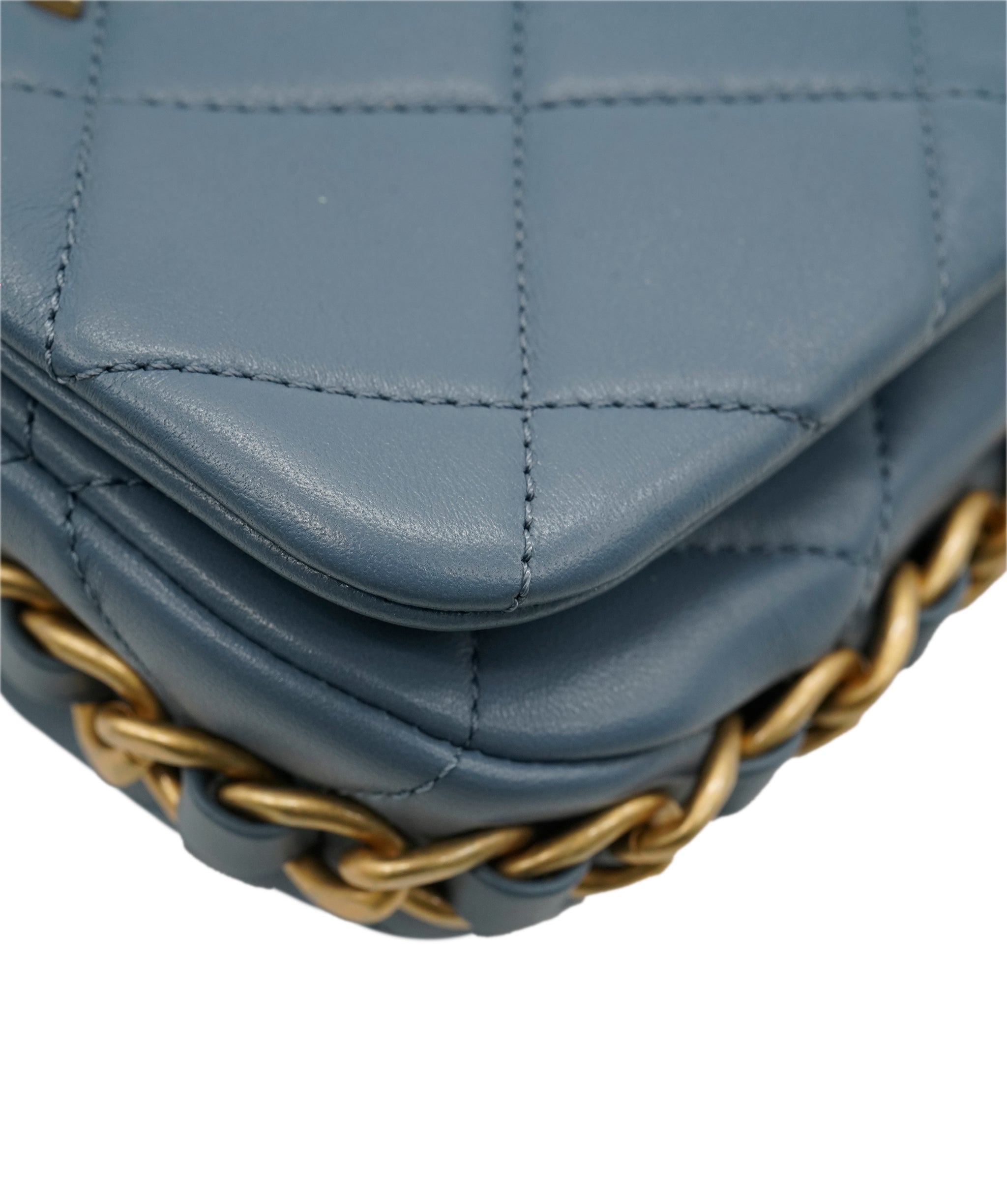 Chanel Chanel lambskin pale blue bag  AKC0090